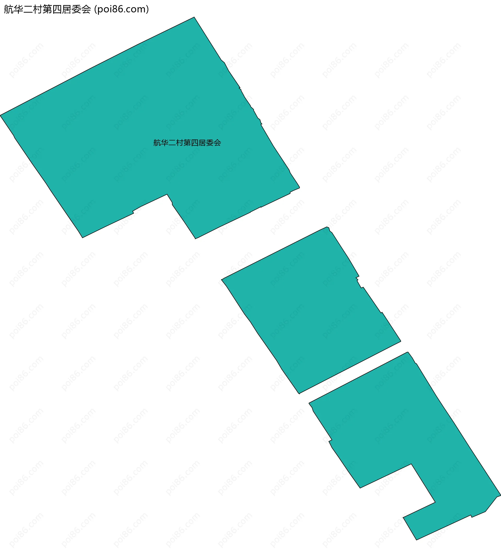 航华二村第四居委会边界地图