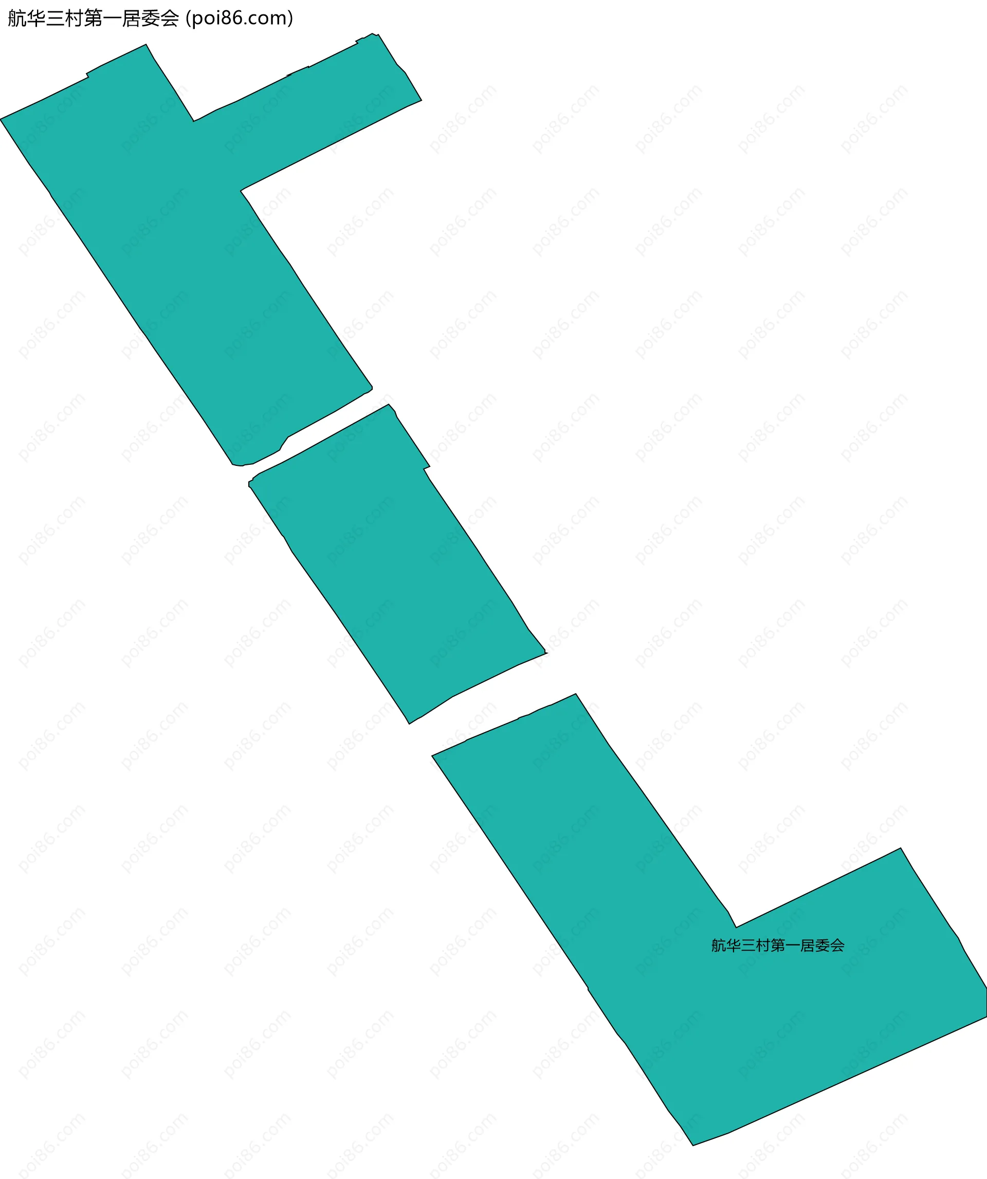 航华三村第一居委会边界地图