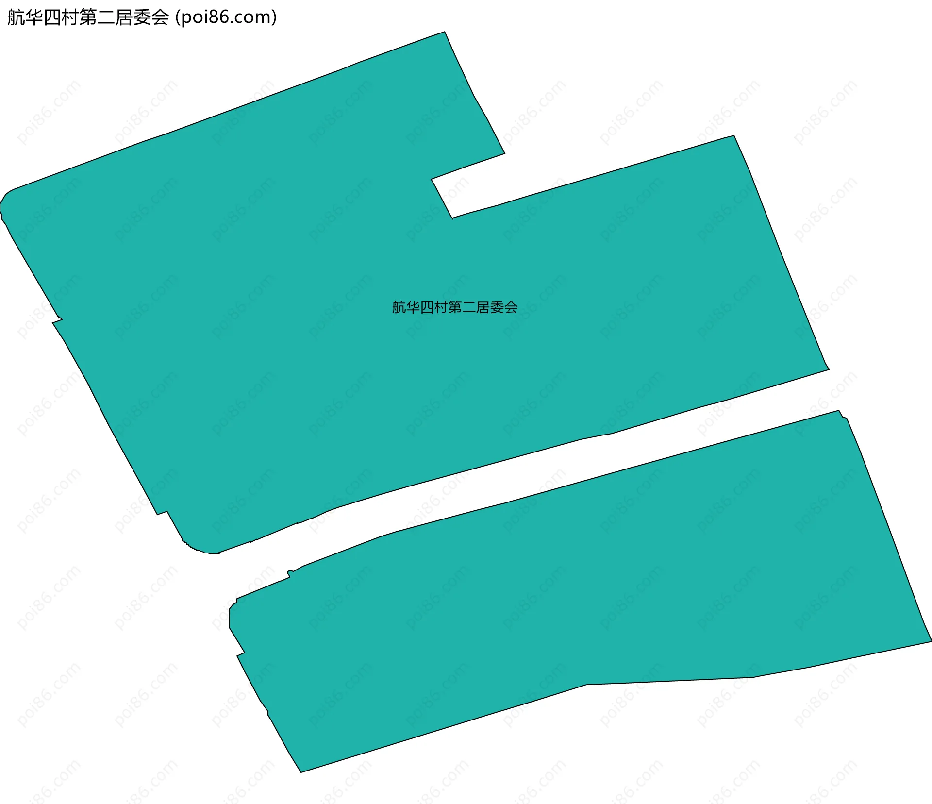 航华四村第二居委会边界地图