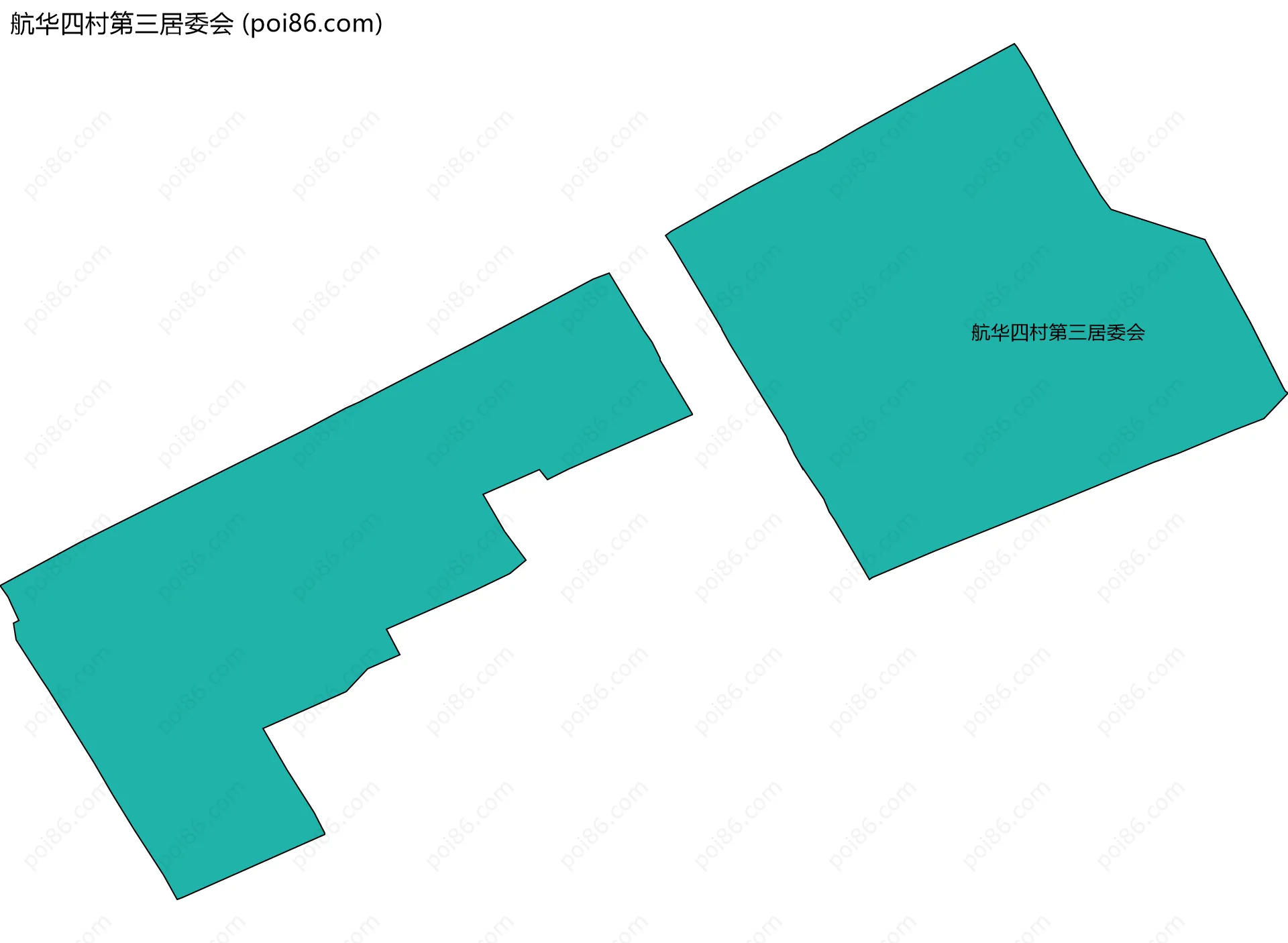 航华四村第三居委会边界地图