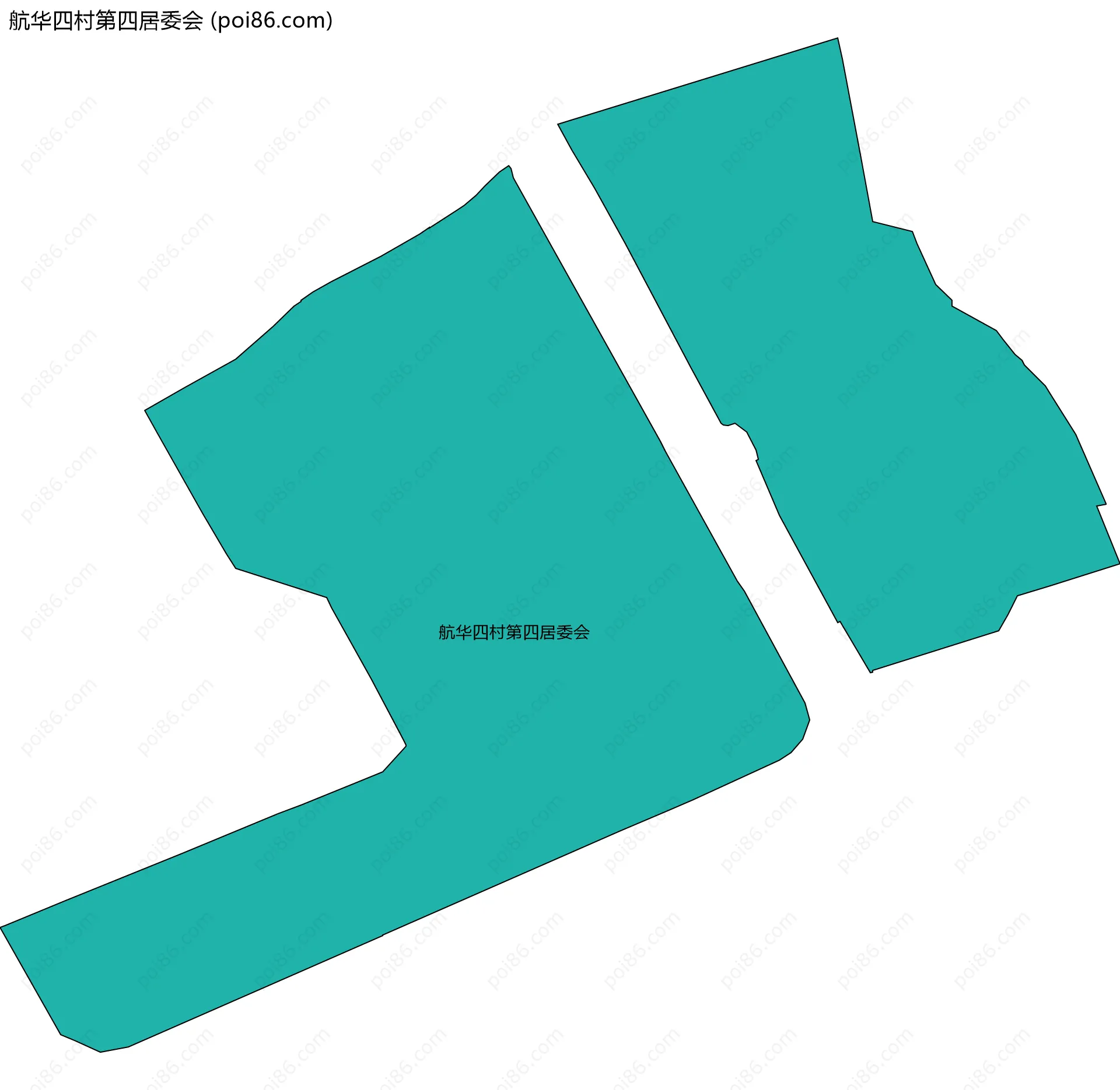 航华四村第四居委会边界地图