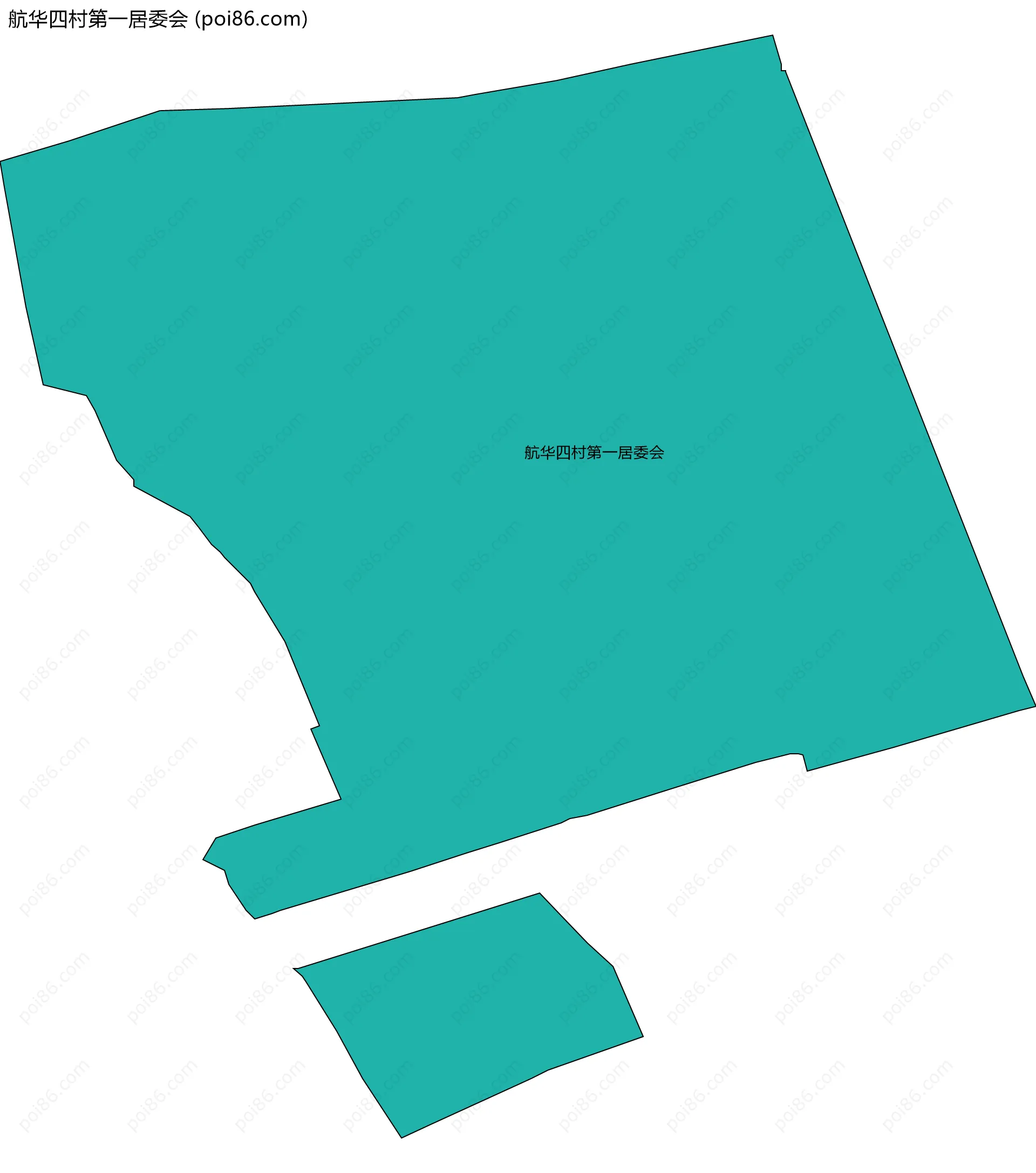 航华四村第一居委会边界地图