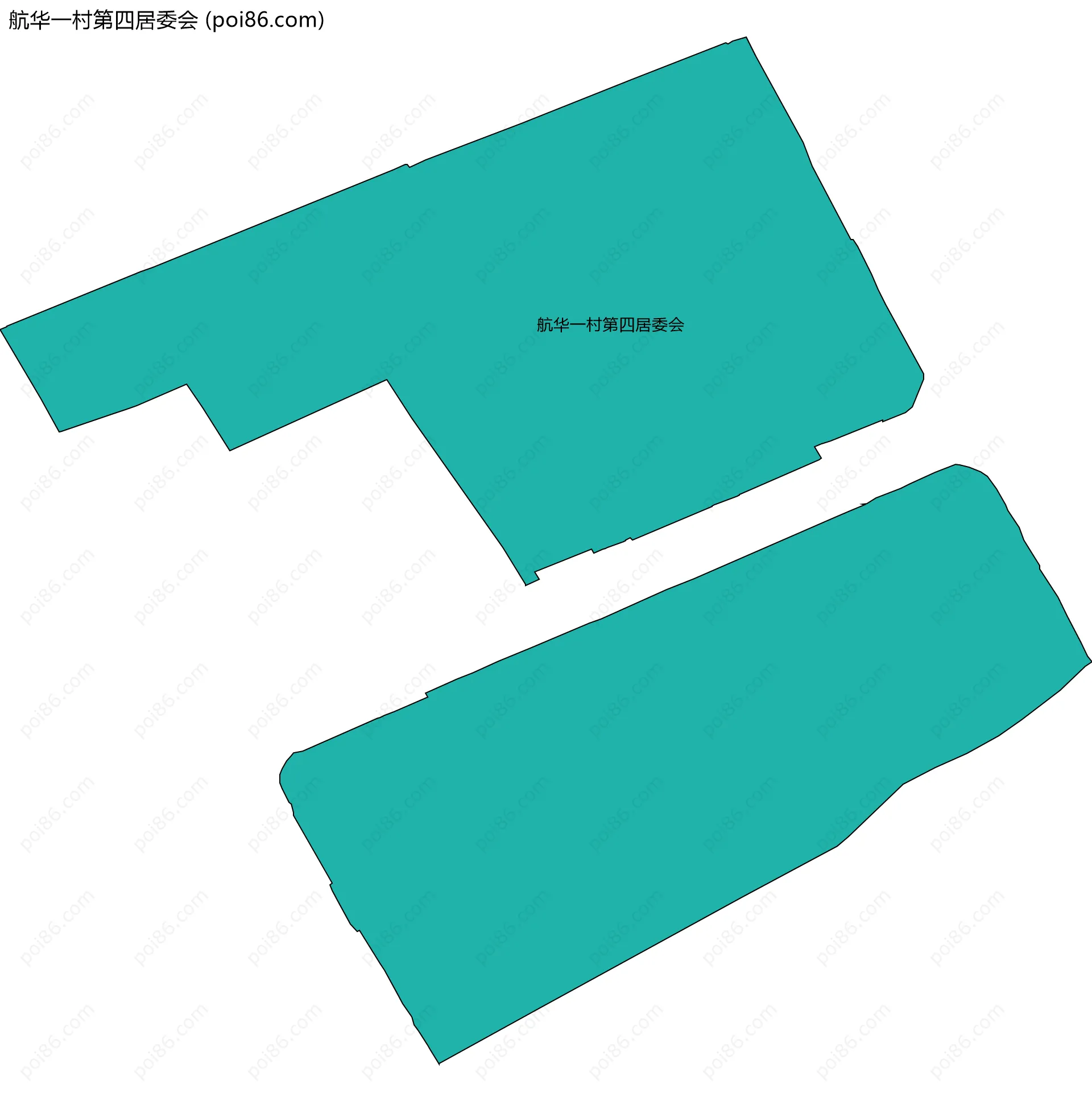 航华一村第四居委会边界地图