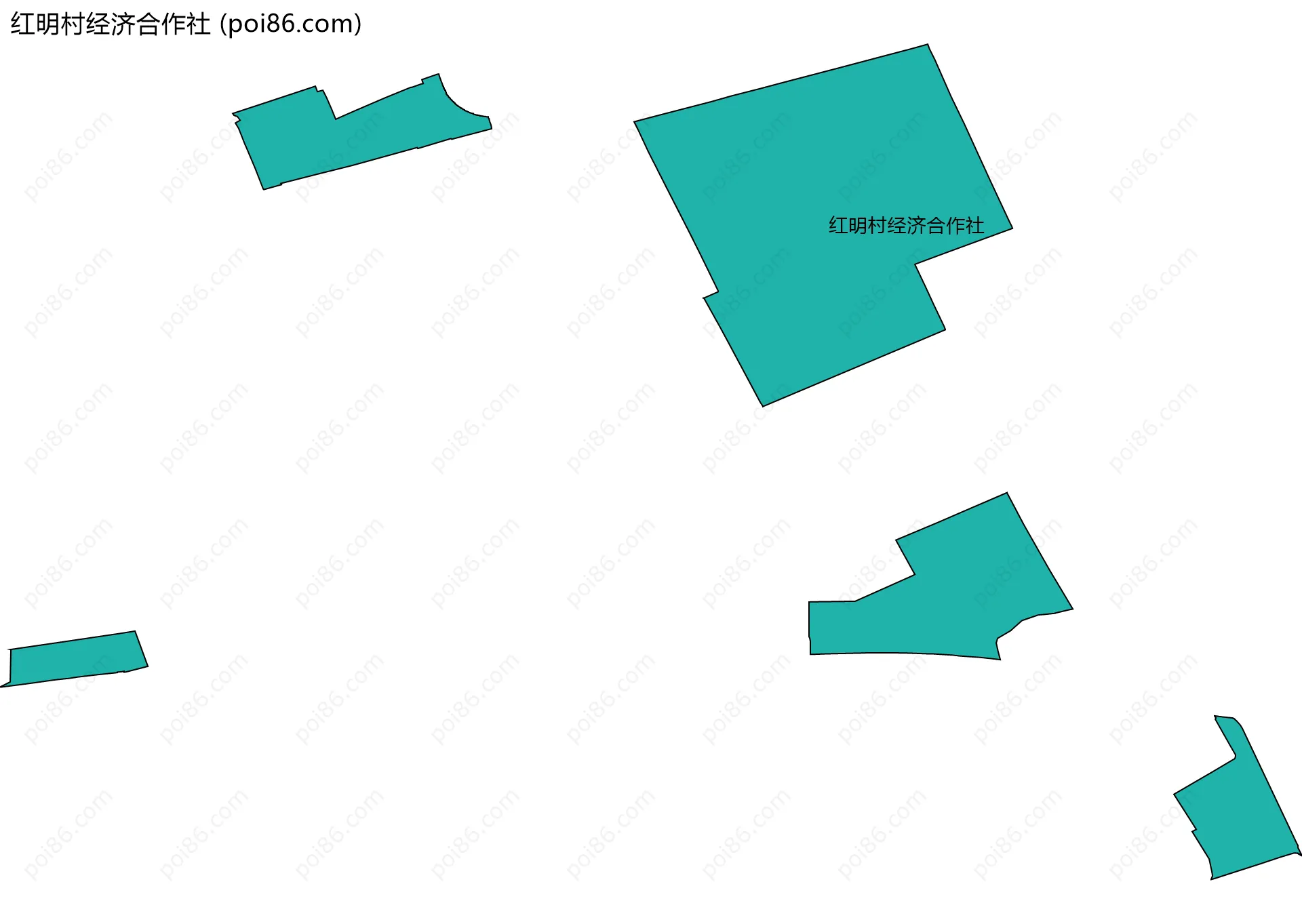 红明村经济合作社边界地图