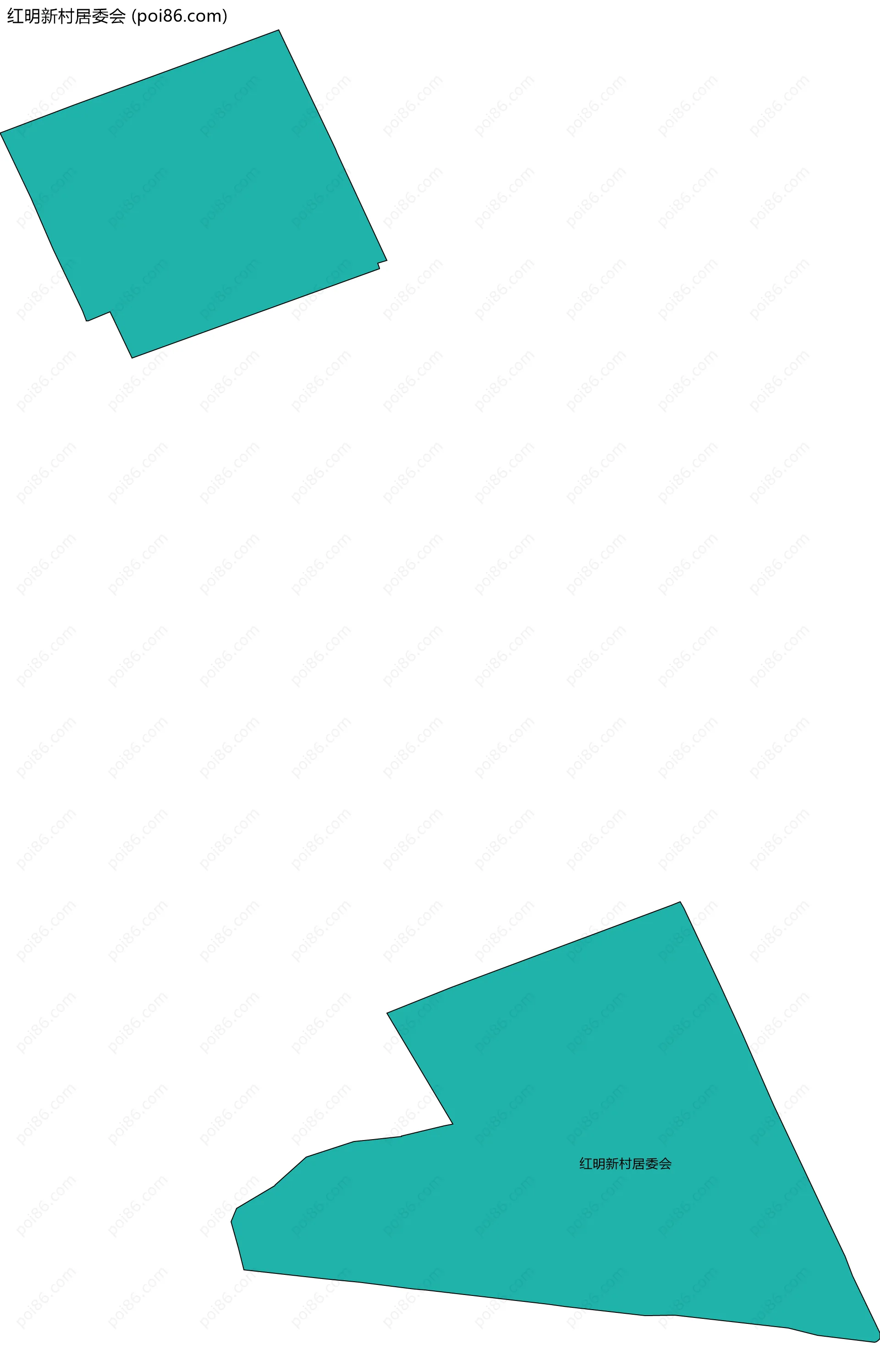 红明新村居委会边界地图