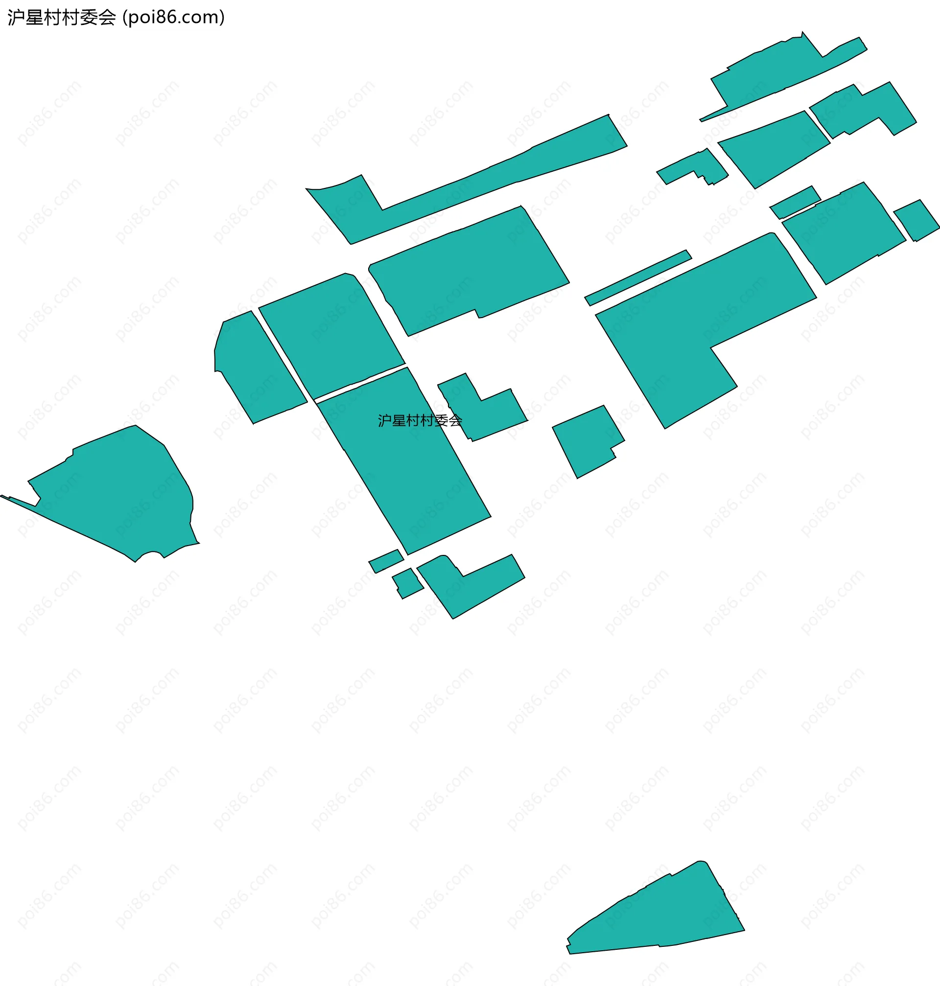 沪星村村委会边界地图