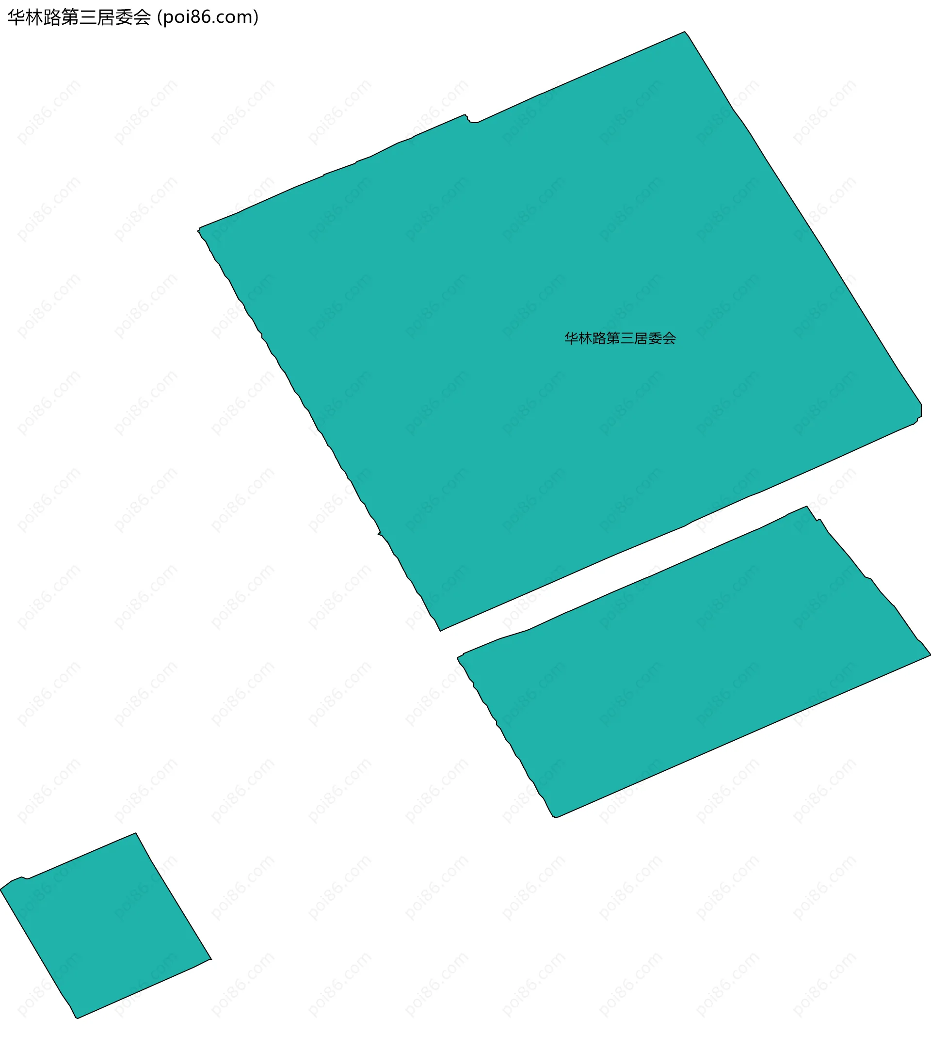 华林路第三居委会边界地图