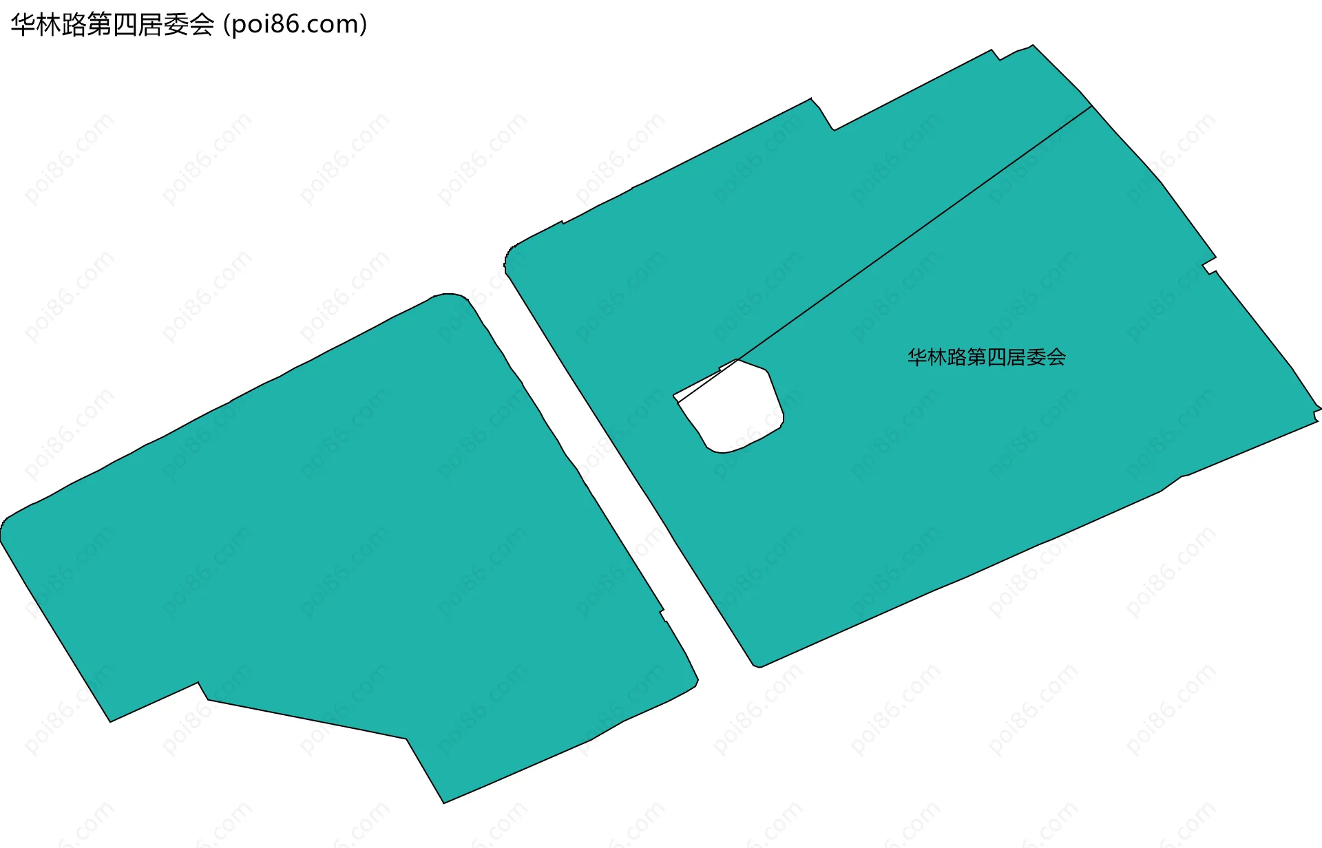 华林路第四居委会边界地图