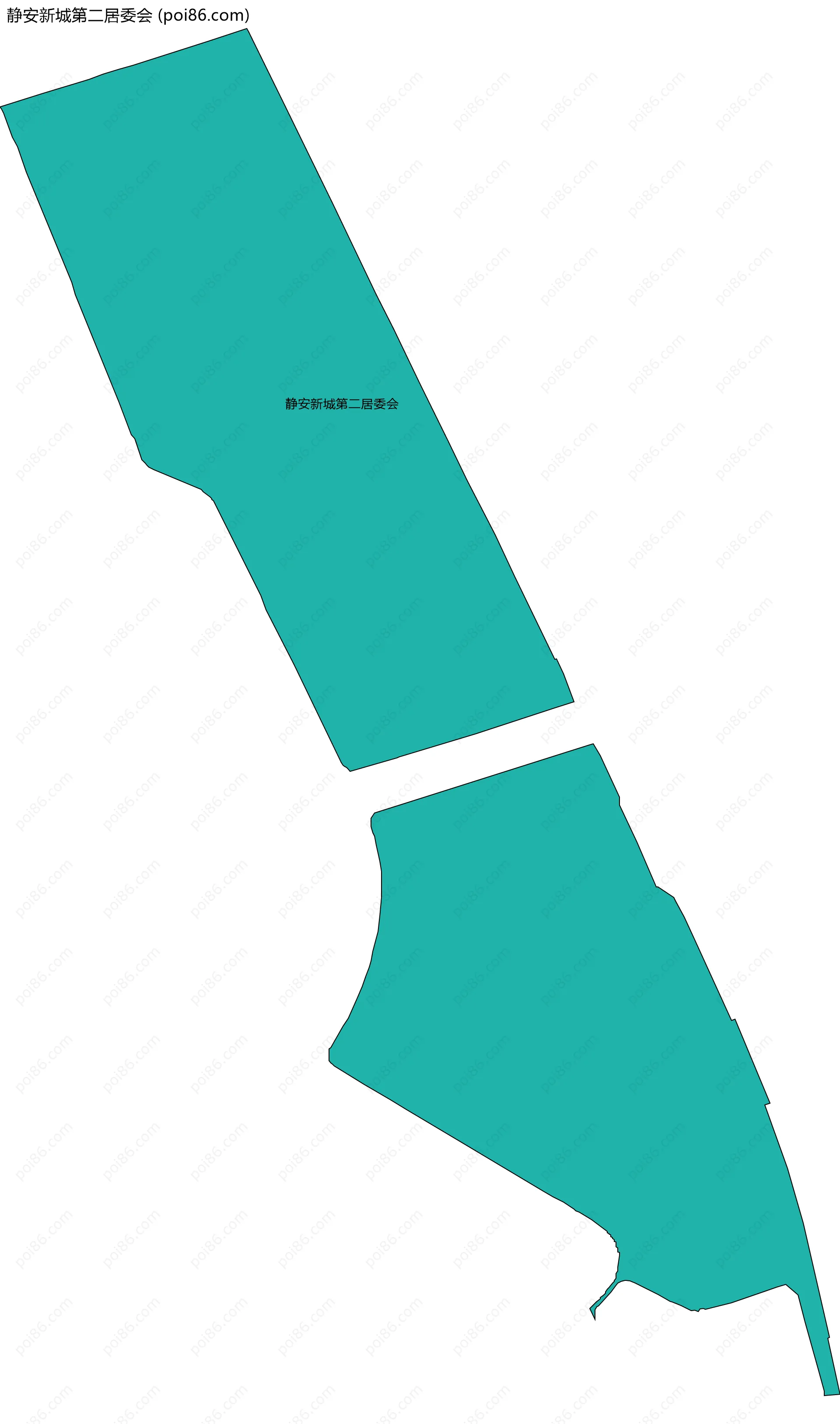 静安新城第二居委会边界地图