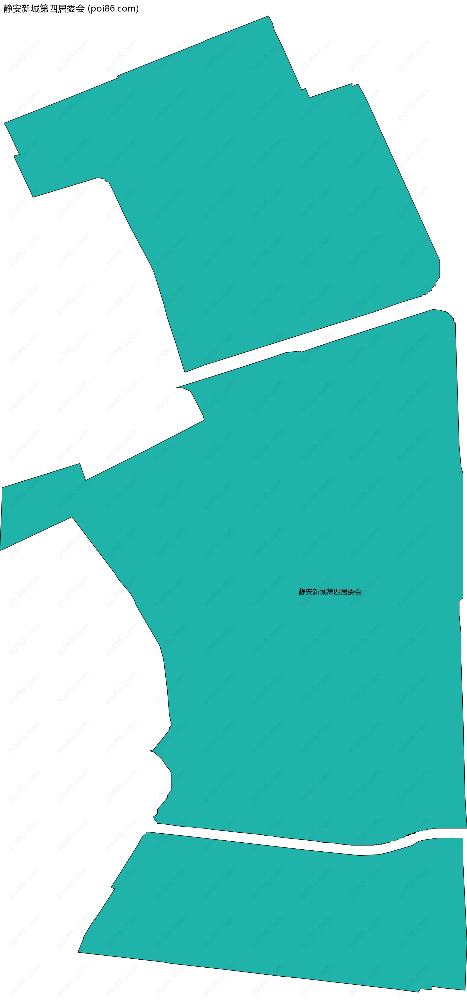 静安新城第四居委会边界地图