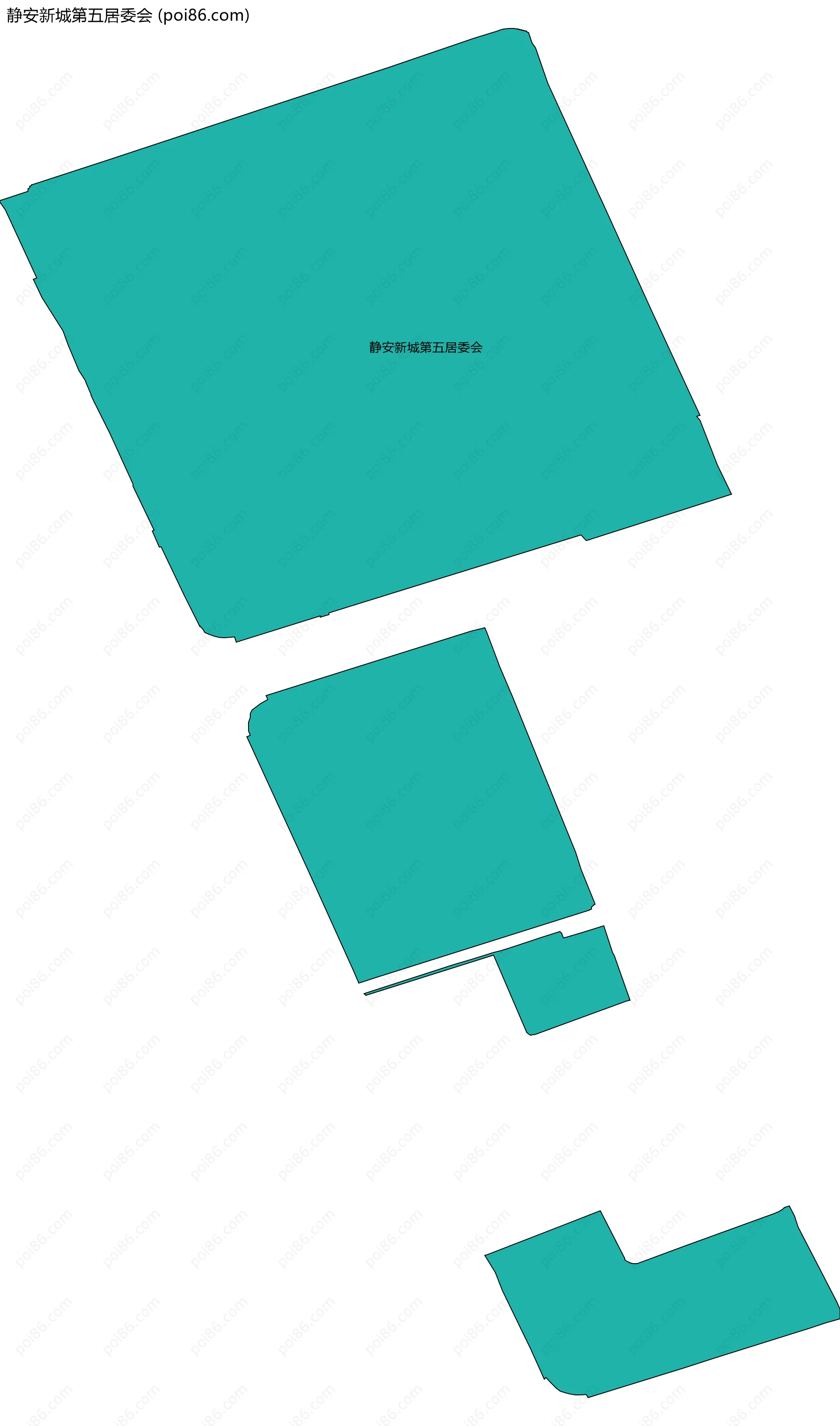 静安新城第五居委会边界地图