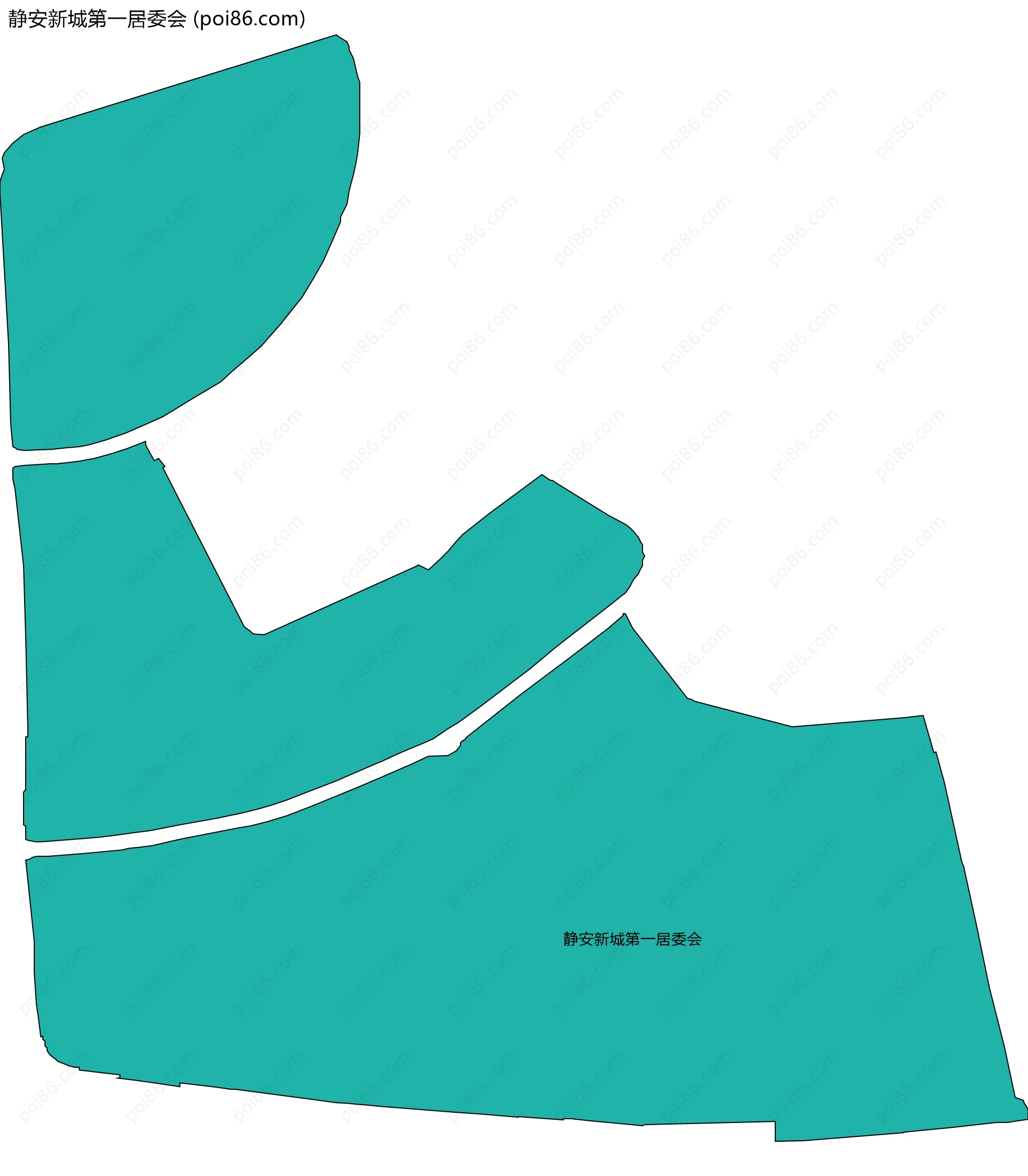 静安新城第一居委会边界地图