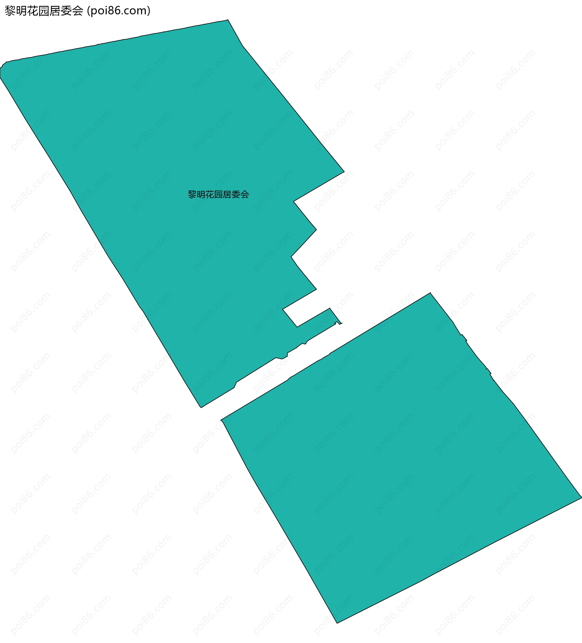 黎明花园居委会边界地图