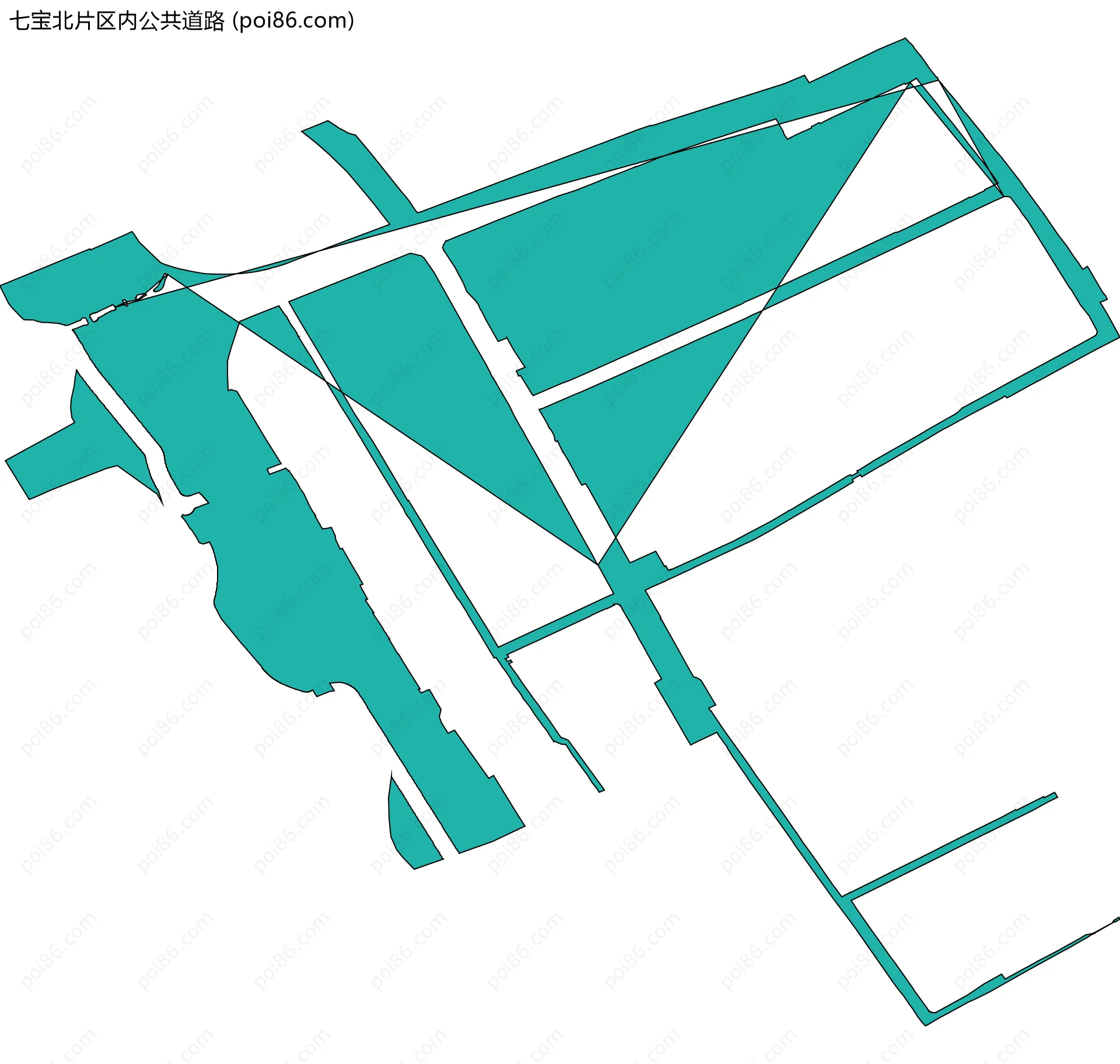 七宝北片区内公共道路边界地图