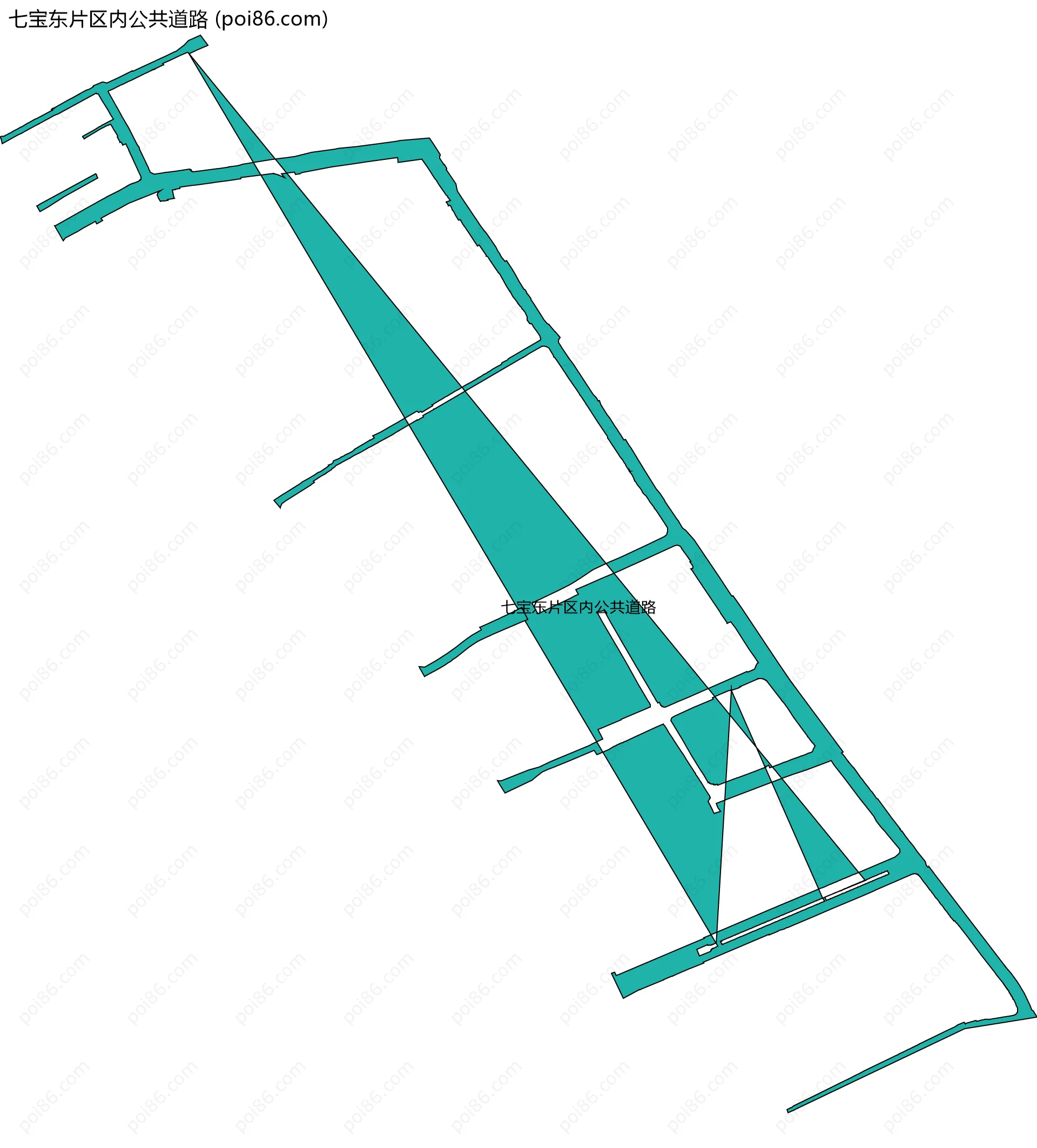 七宝东片区内公共道路边界地图