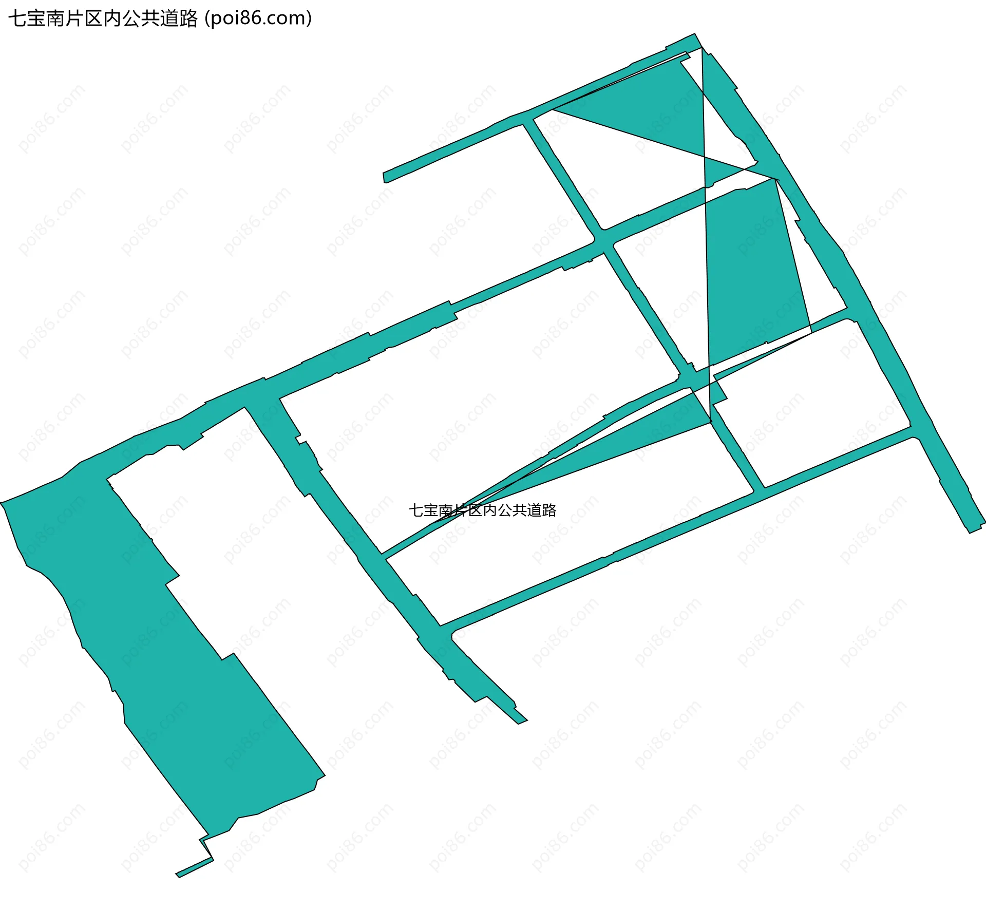 七宝南片区内公共道路边界地图