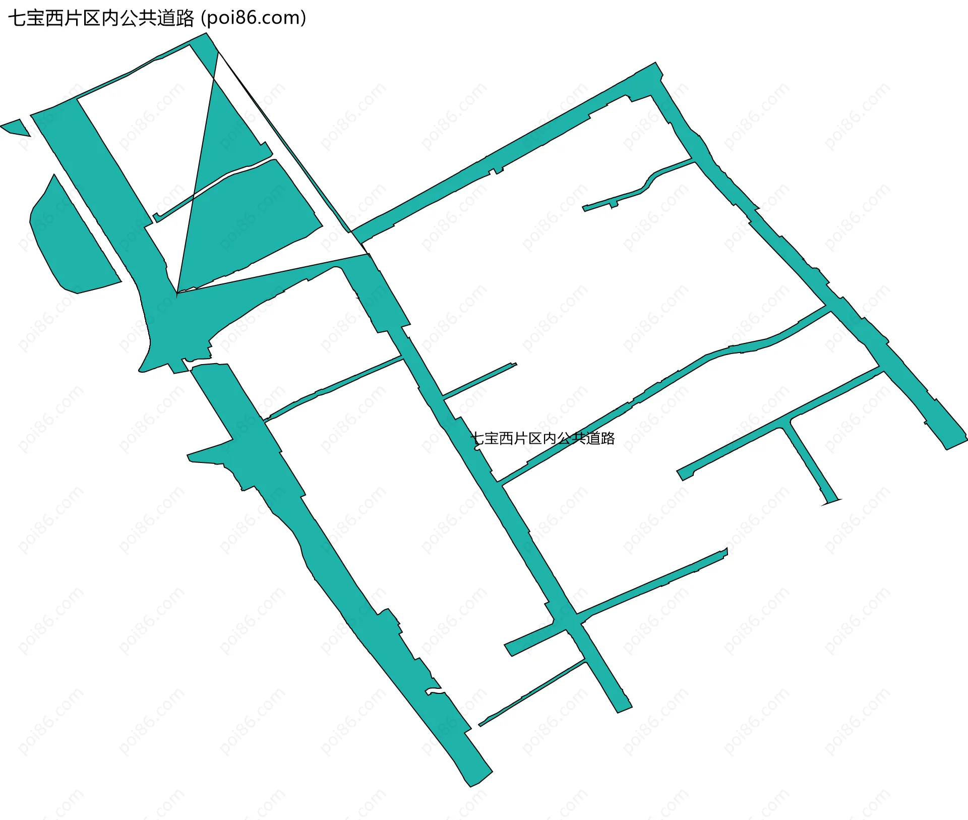 七宝西片区内公共道路边界地图