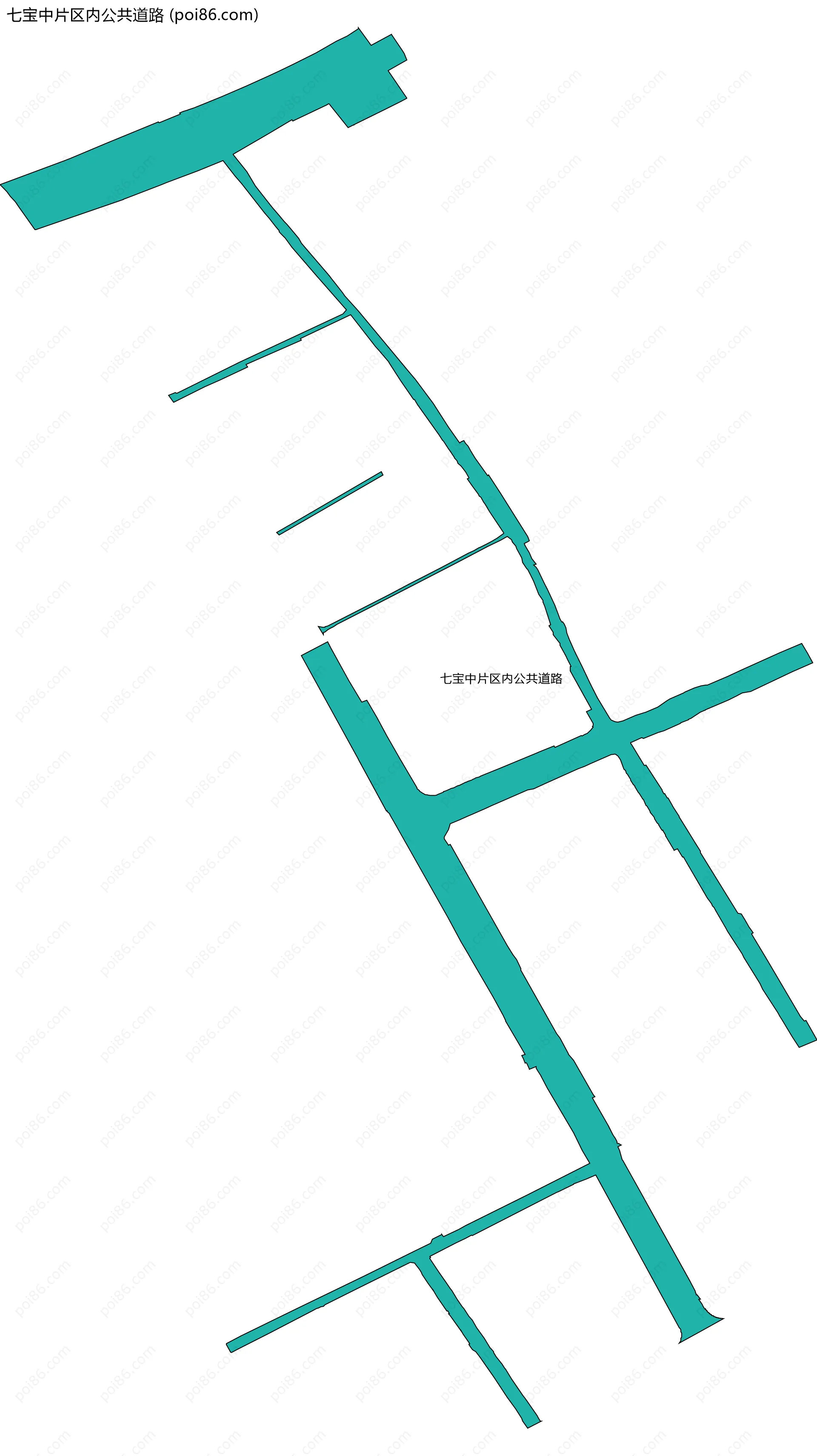 七宝中片区内公共道路边界地图