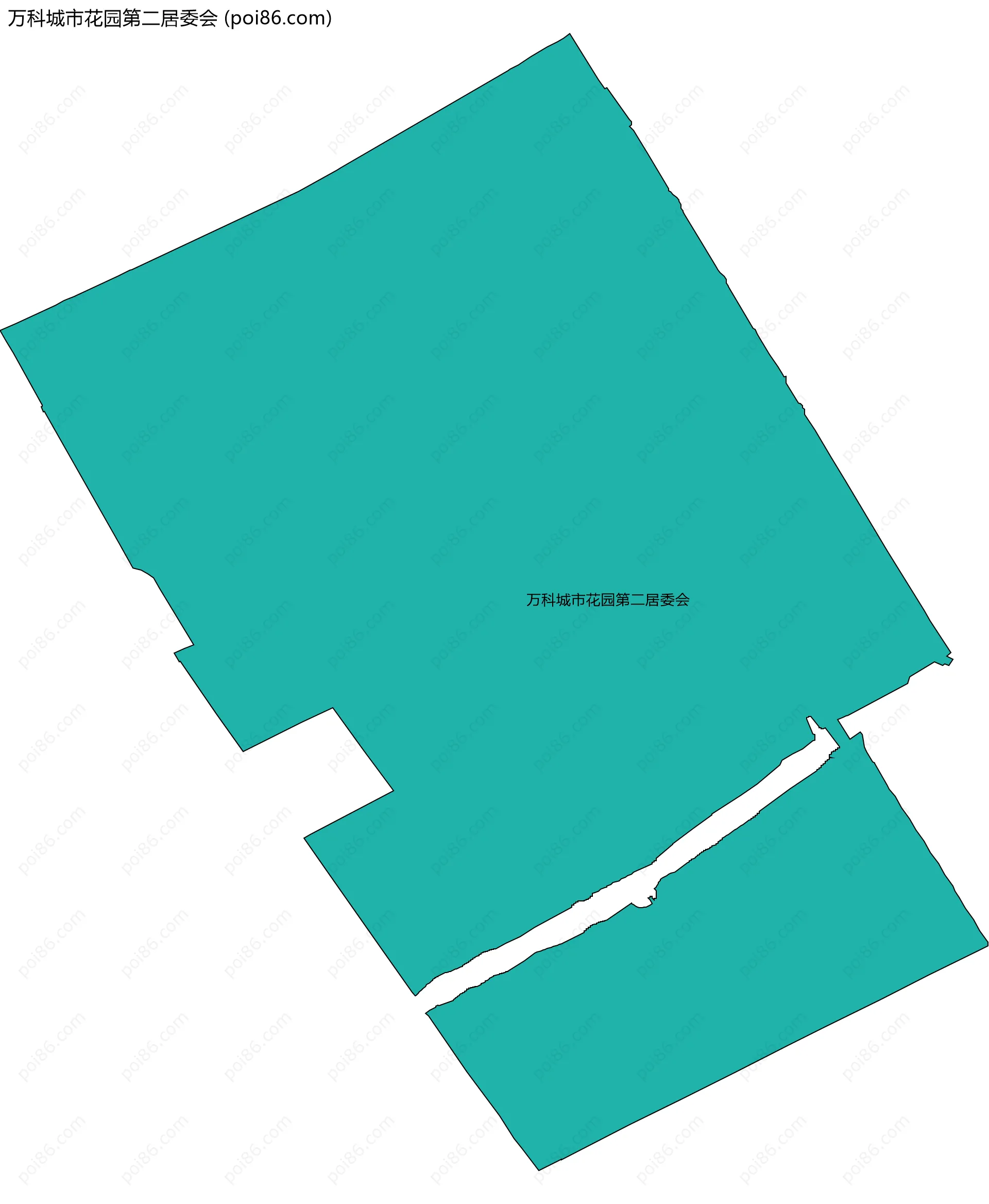 万科城市花园第二居委会边界地图