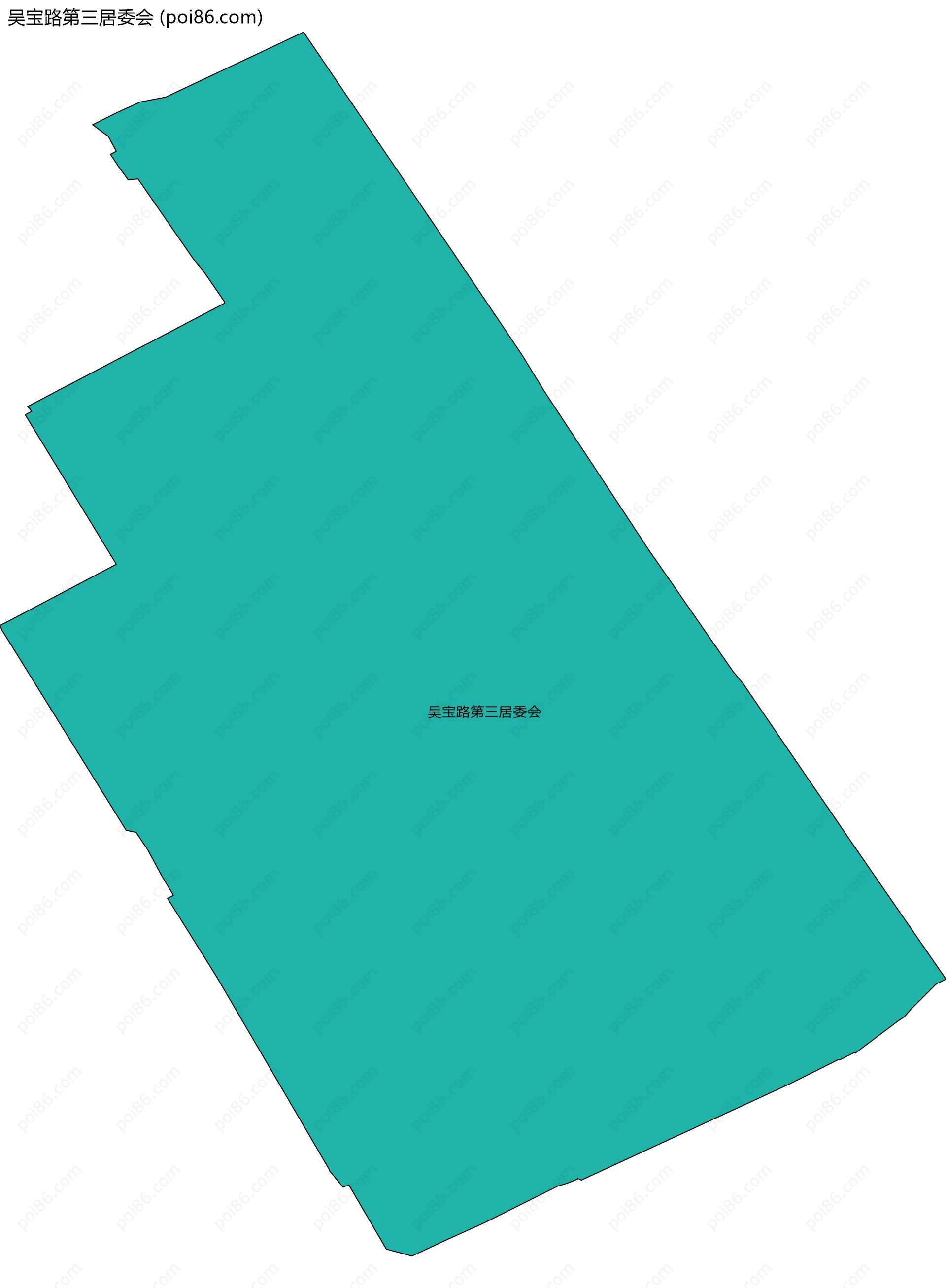 吴宝路第三居委会边界地图