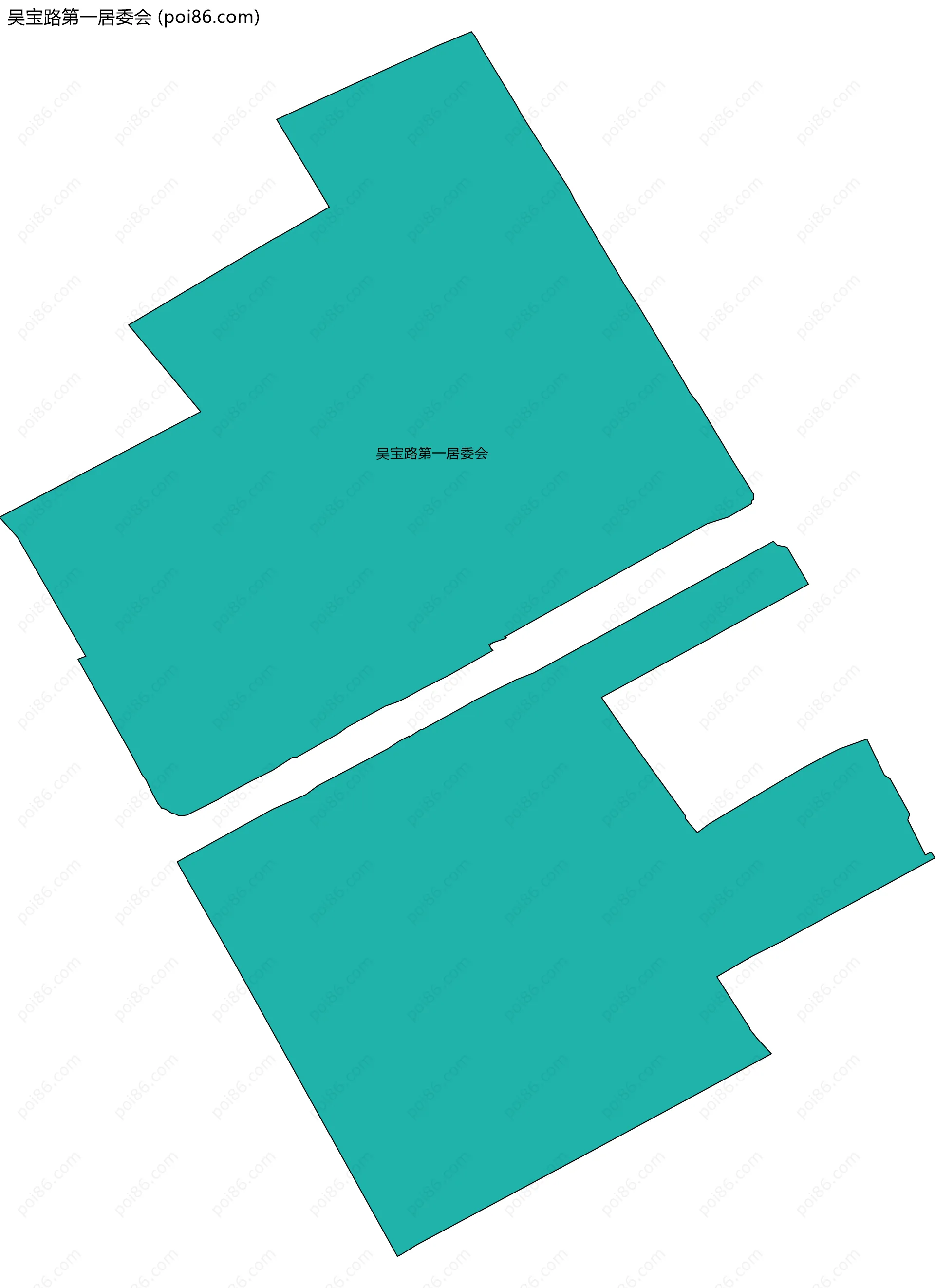 吴宝路第一居委会边界地图