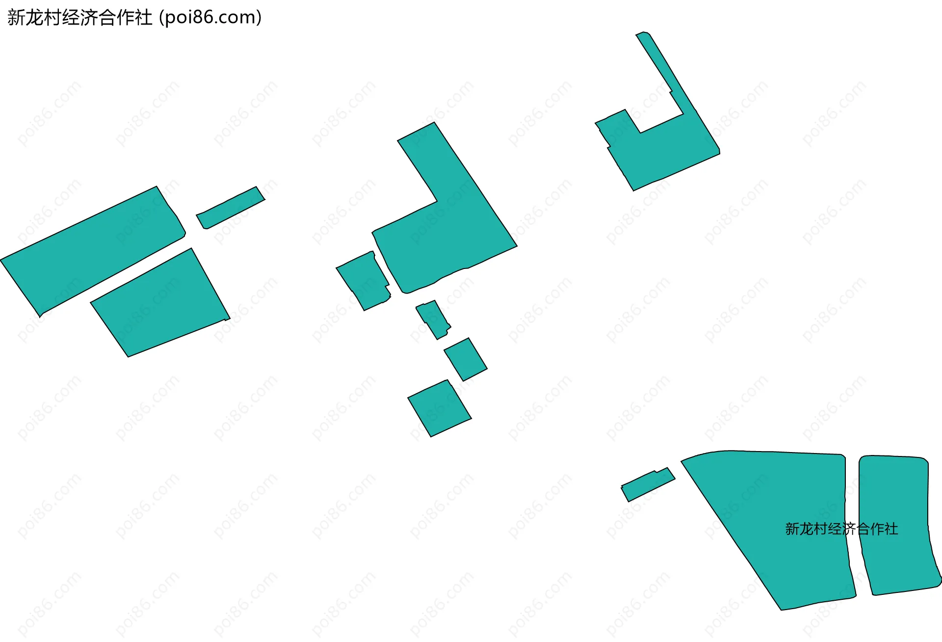 新龙村经济合作社边界地图