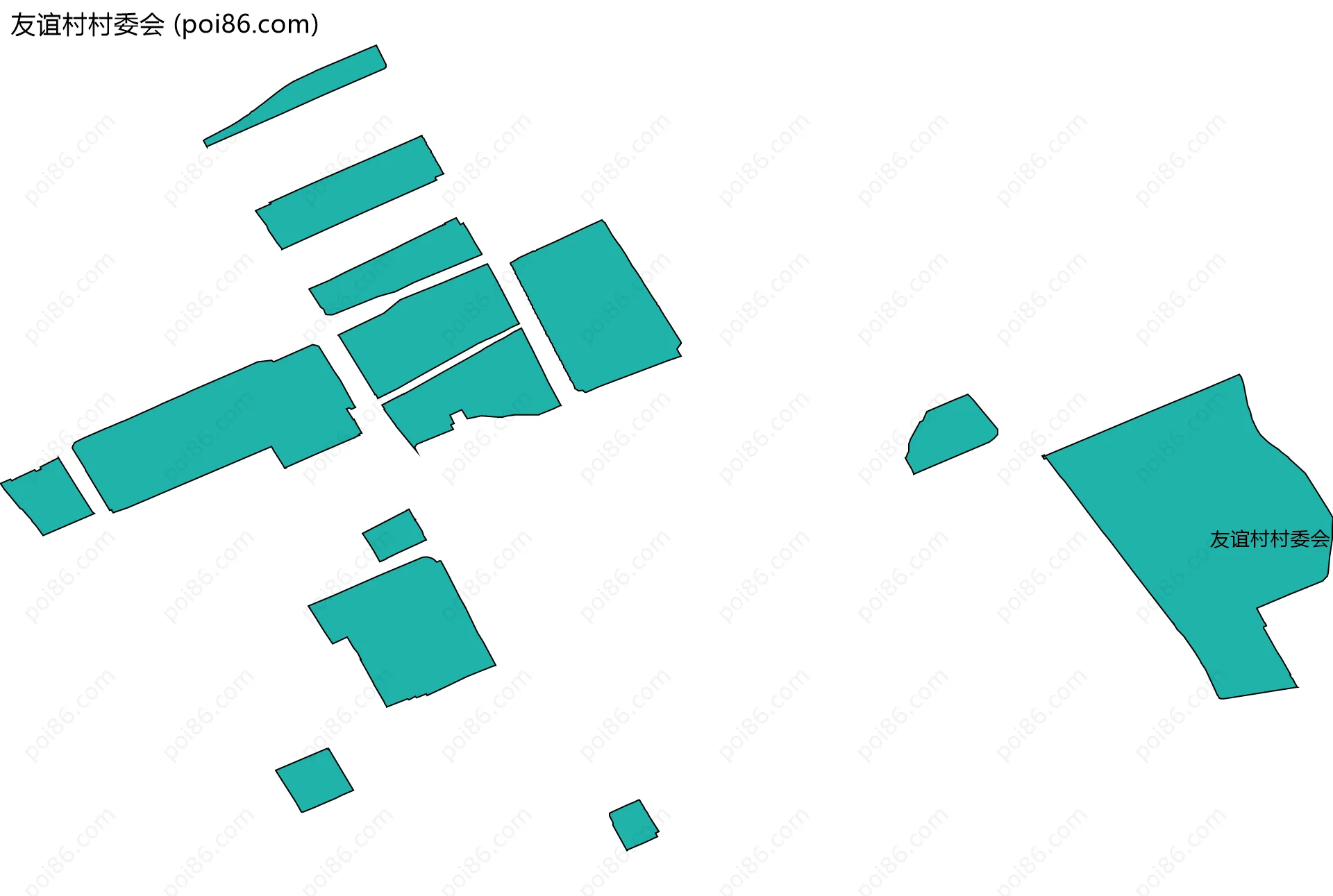 友谊村村委会边界地图