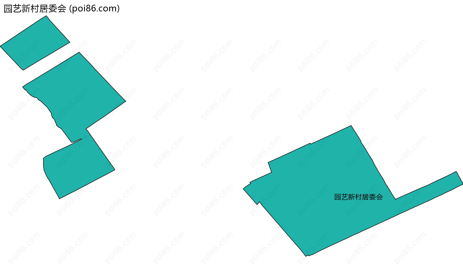 园艺新村居委会边界地图
