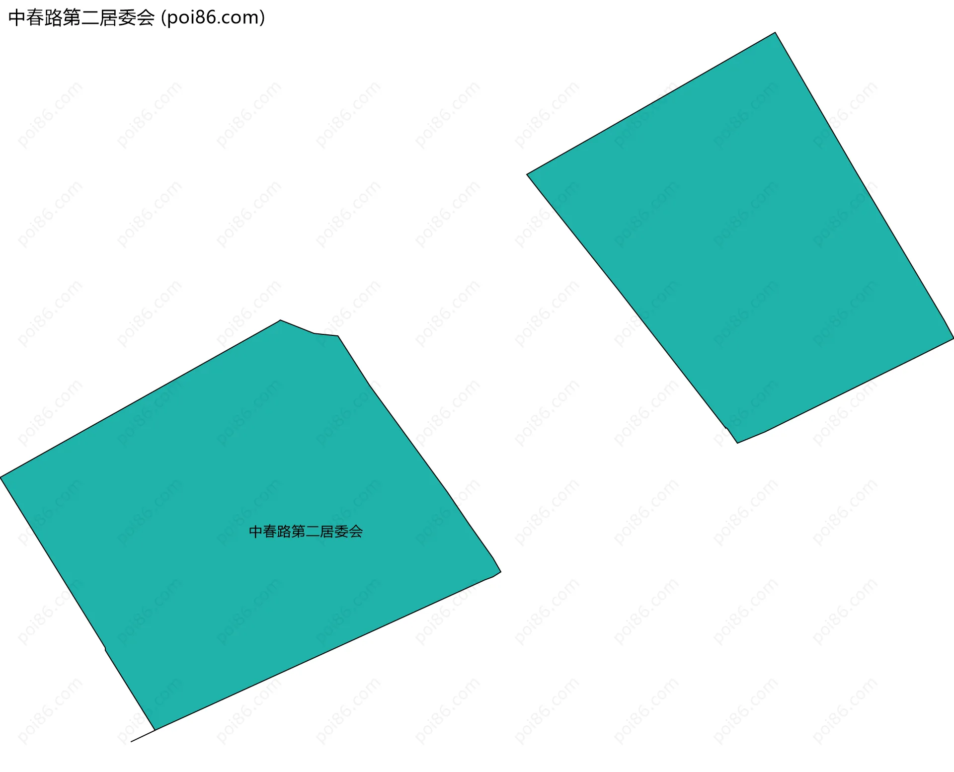 中春路第二居委会边界地图
