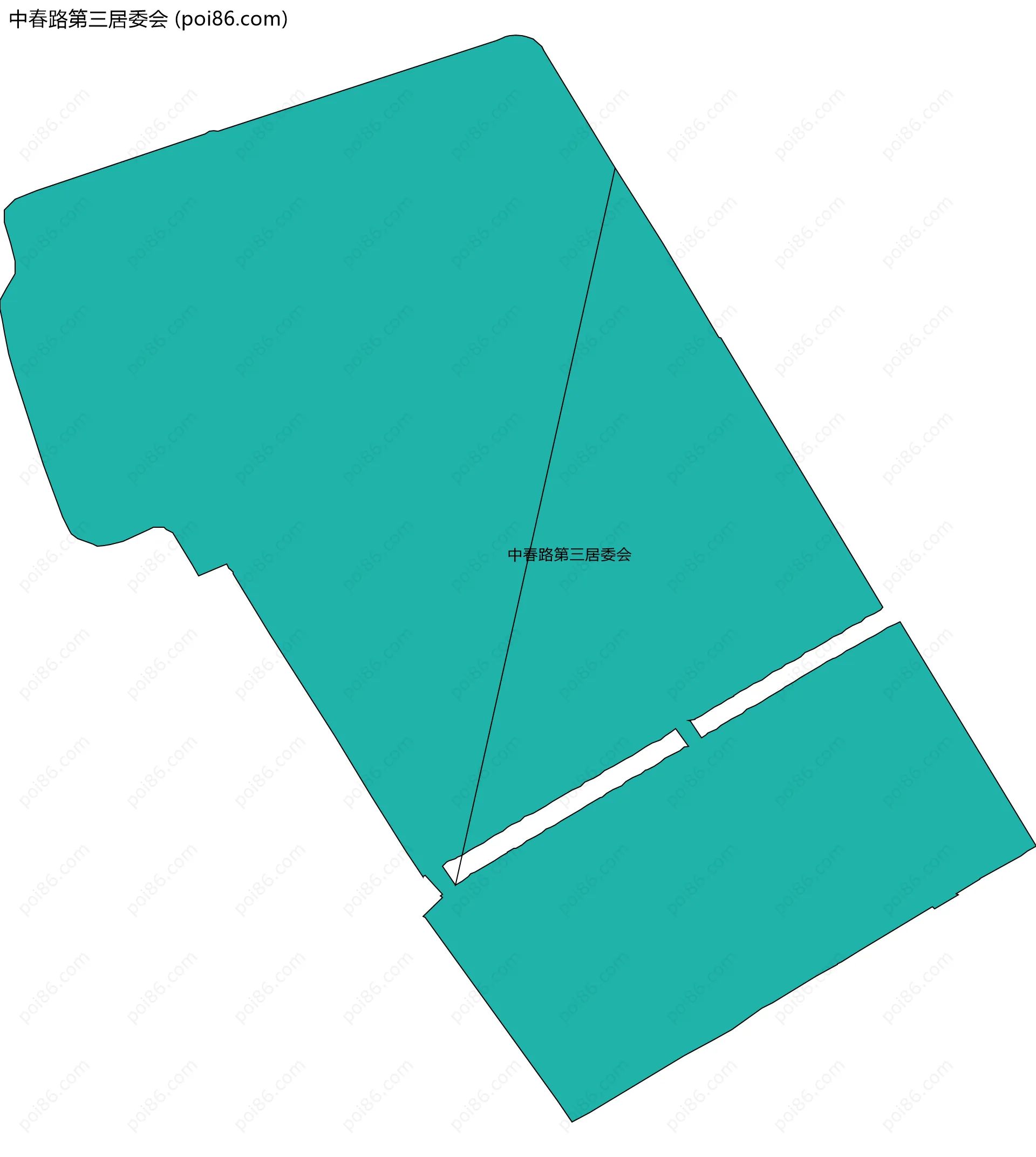 中春路第三居委会边界地图