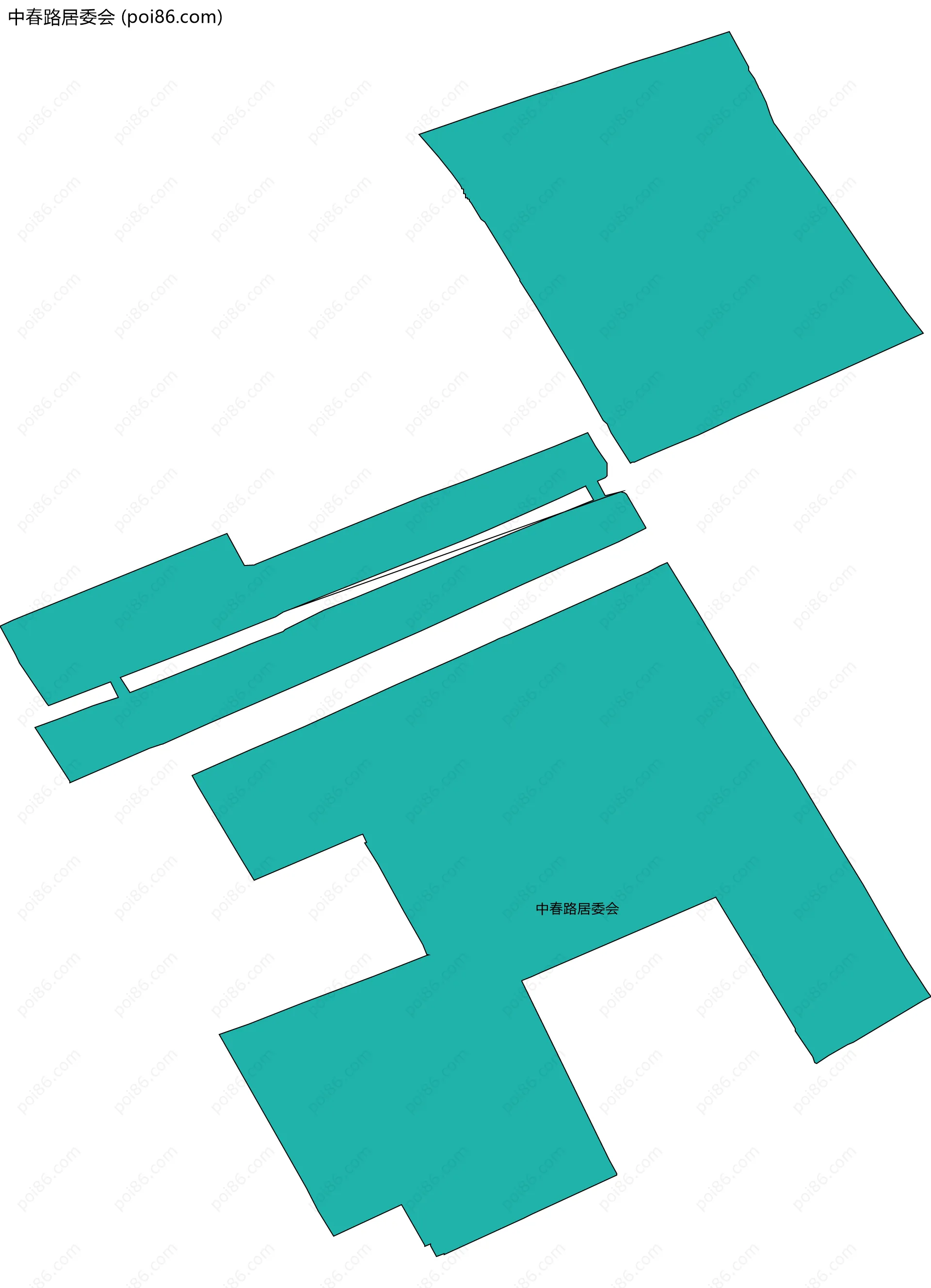 中春路居委会边界地图