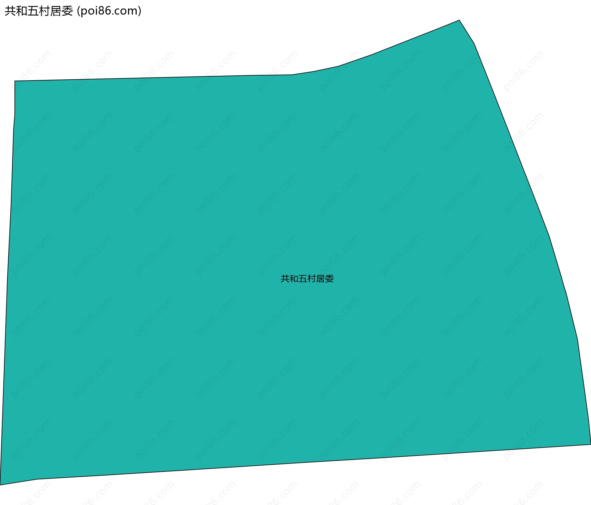 共和五村居委边界地图