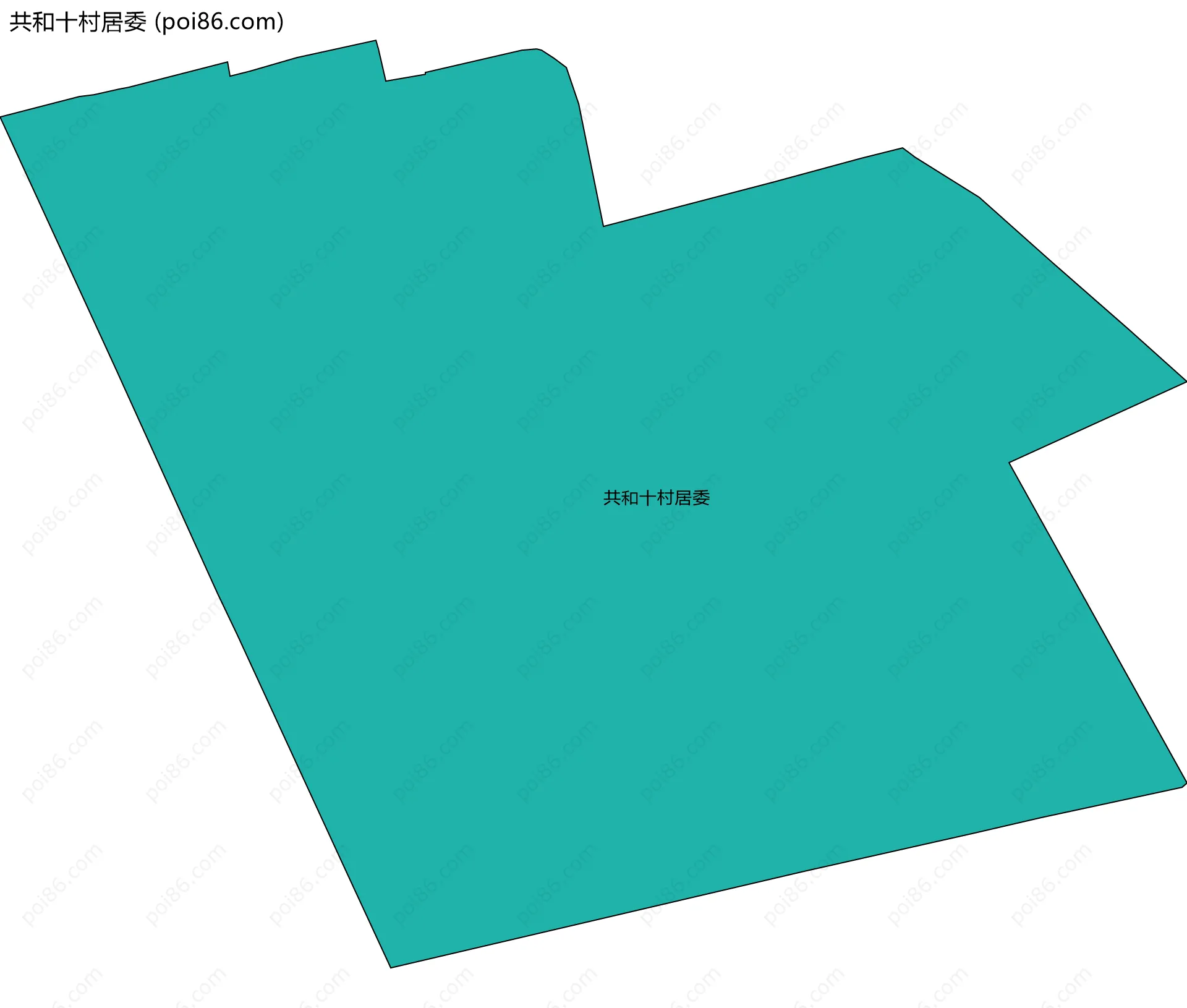 共和十村居委边界地图