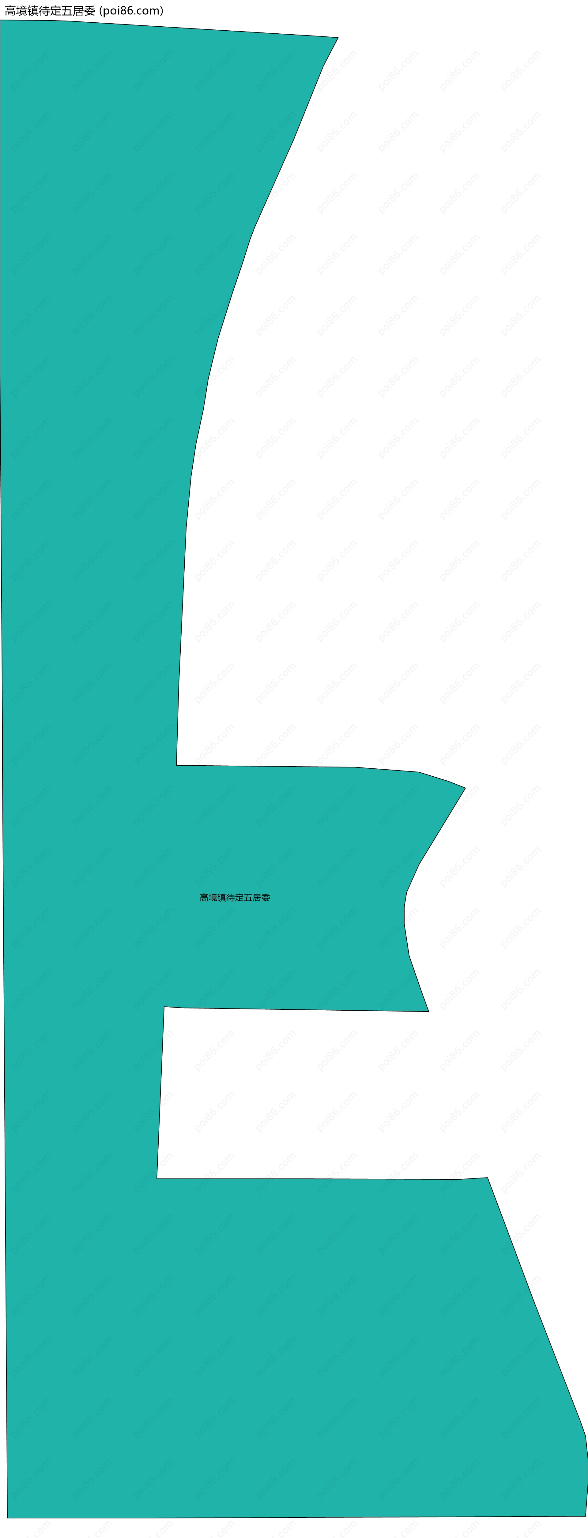 高境镇待定五居委边界地图