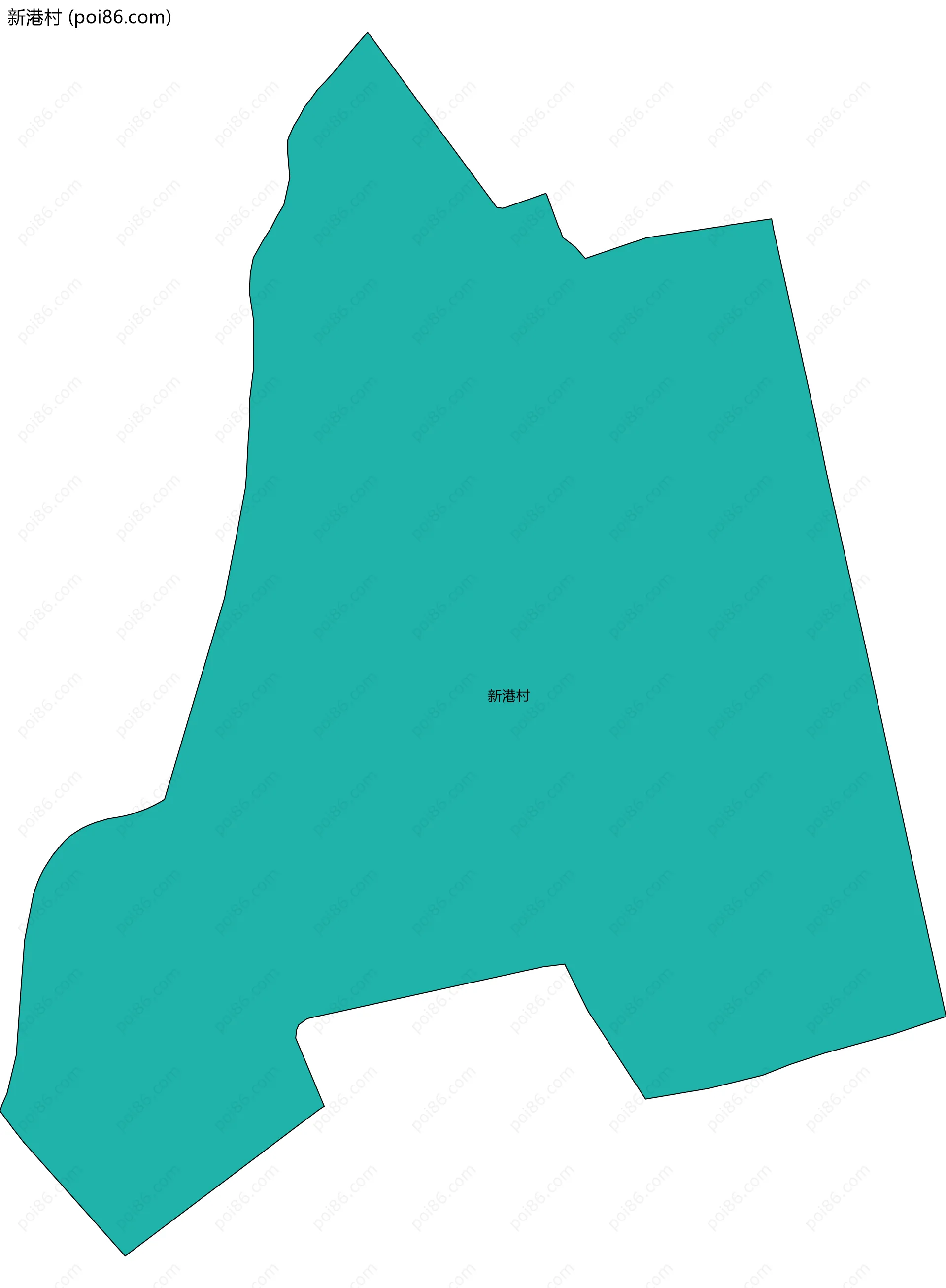 新港村边界地图