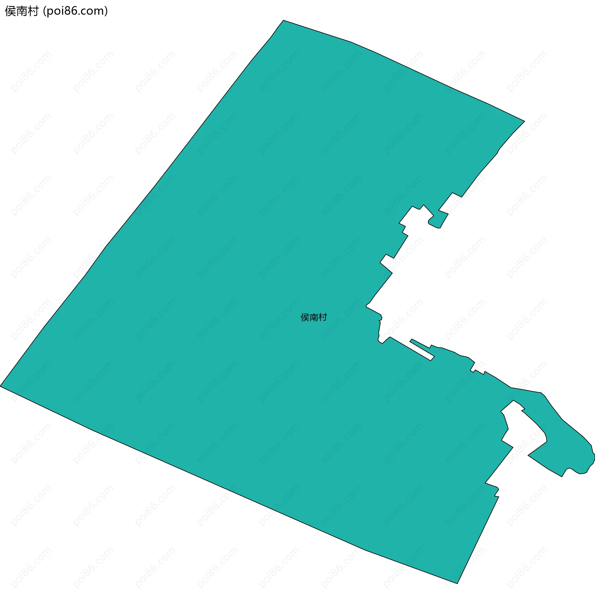 侯南村边界地图