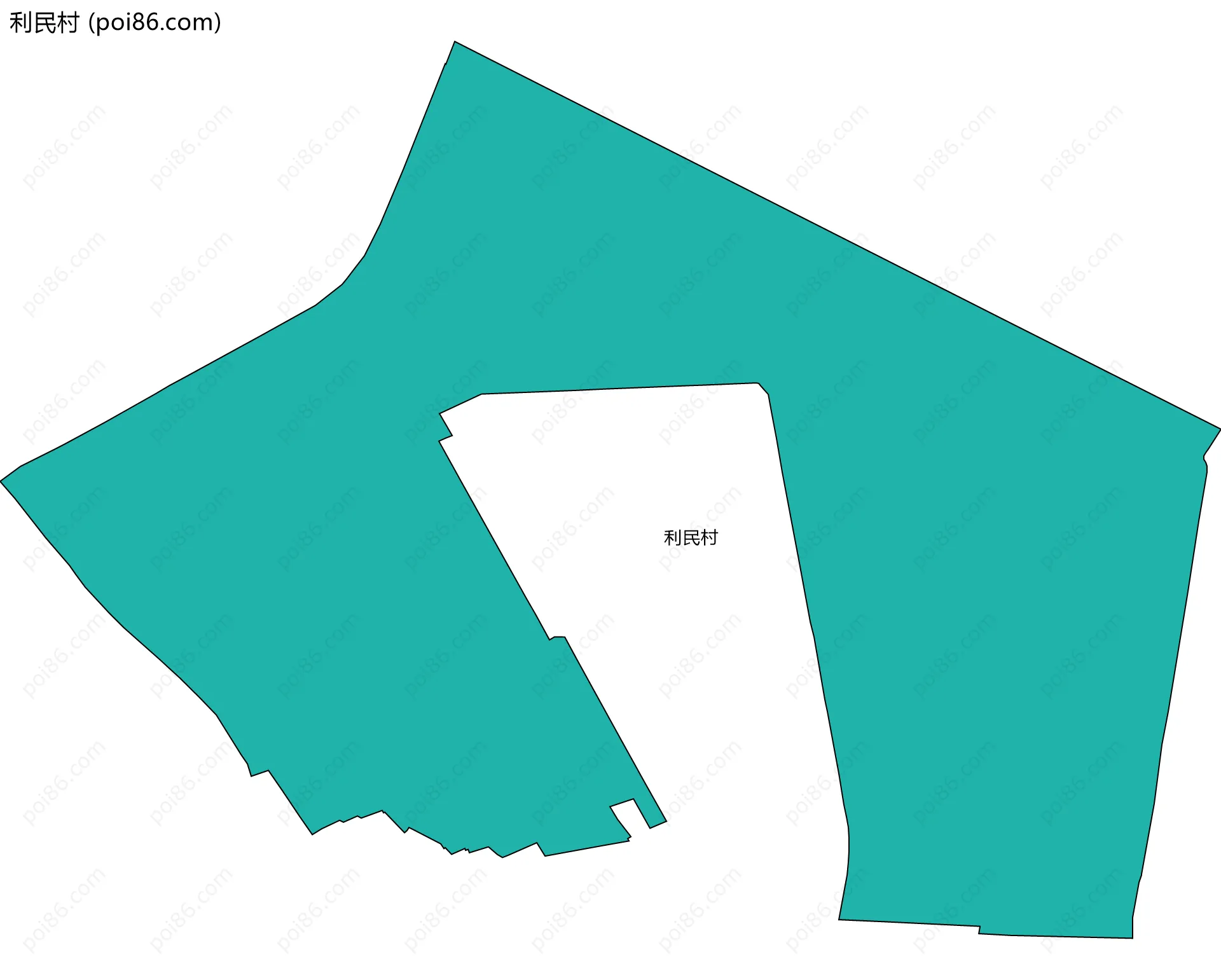 利民村边界地图