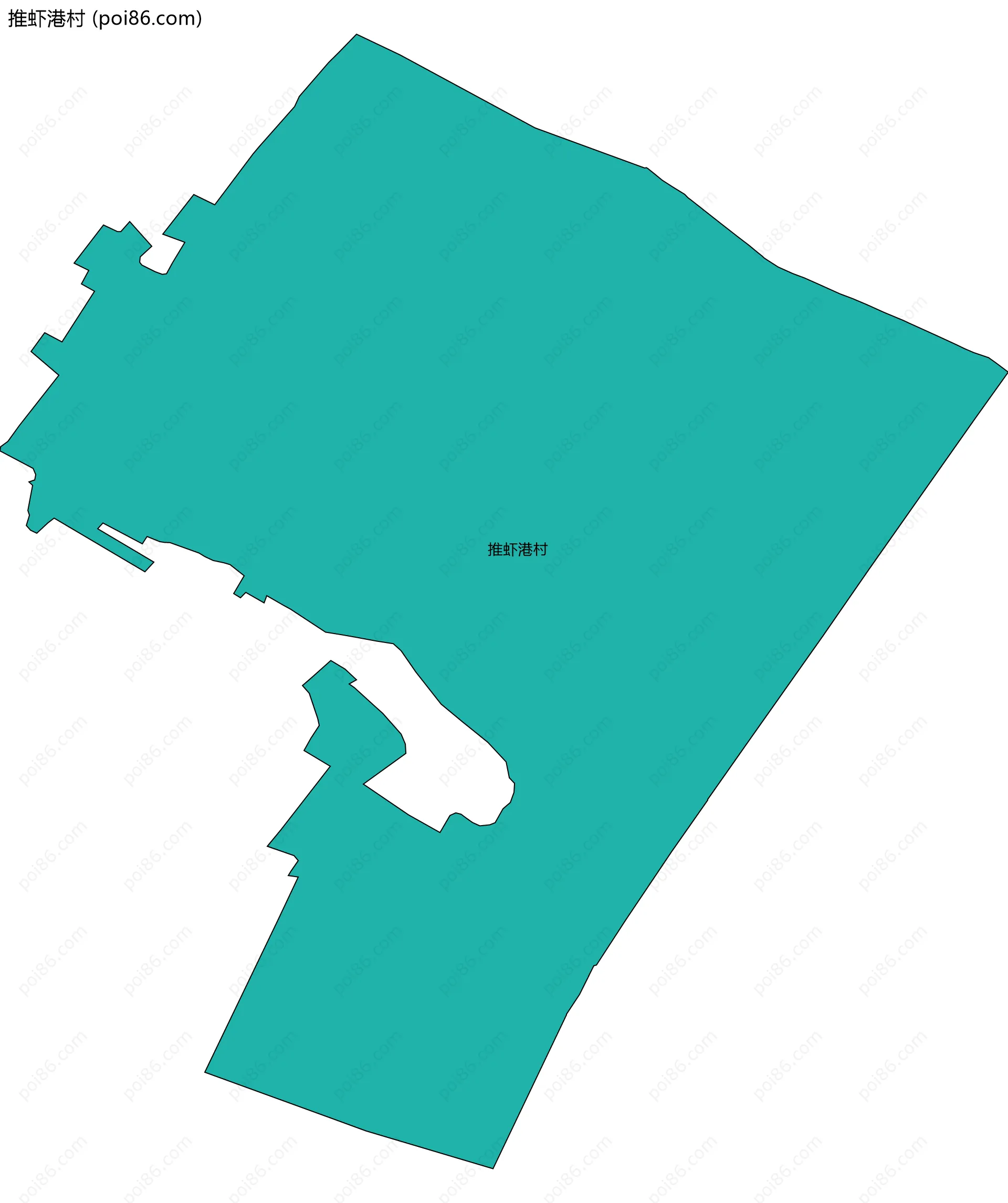 推虾港村边界地图