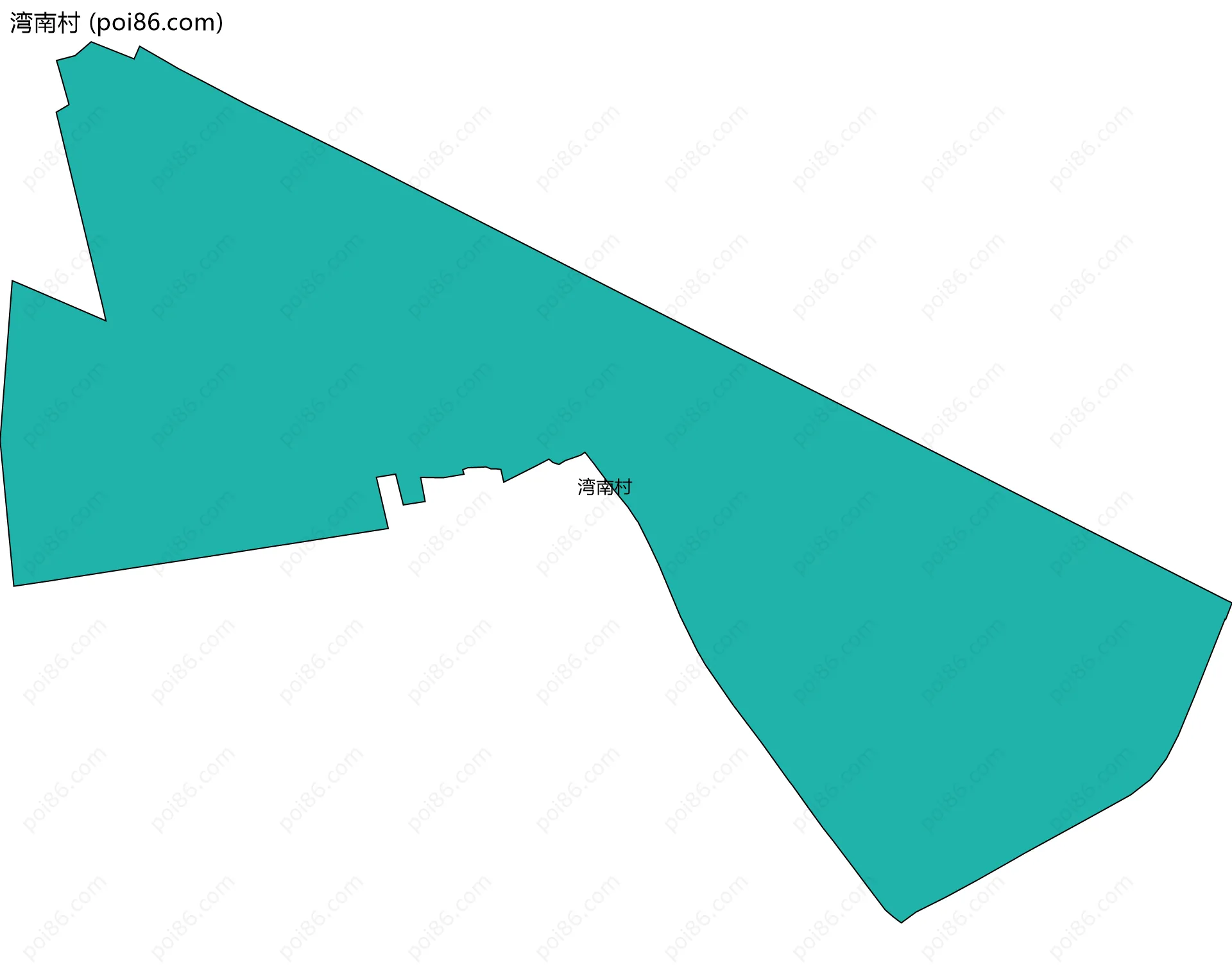 湾南村边界地图