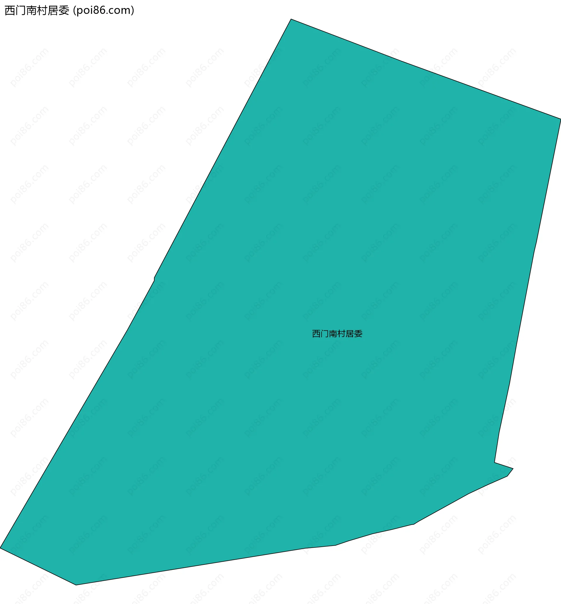 西门南村居委边界地图