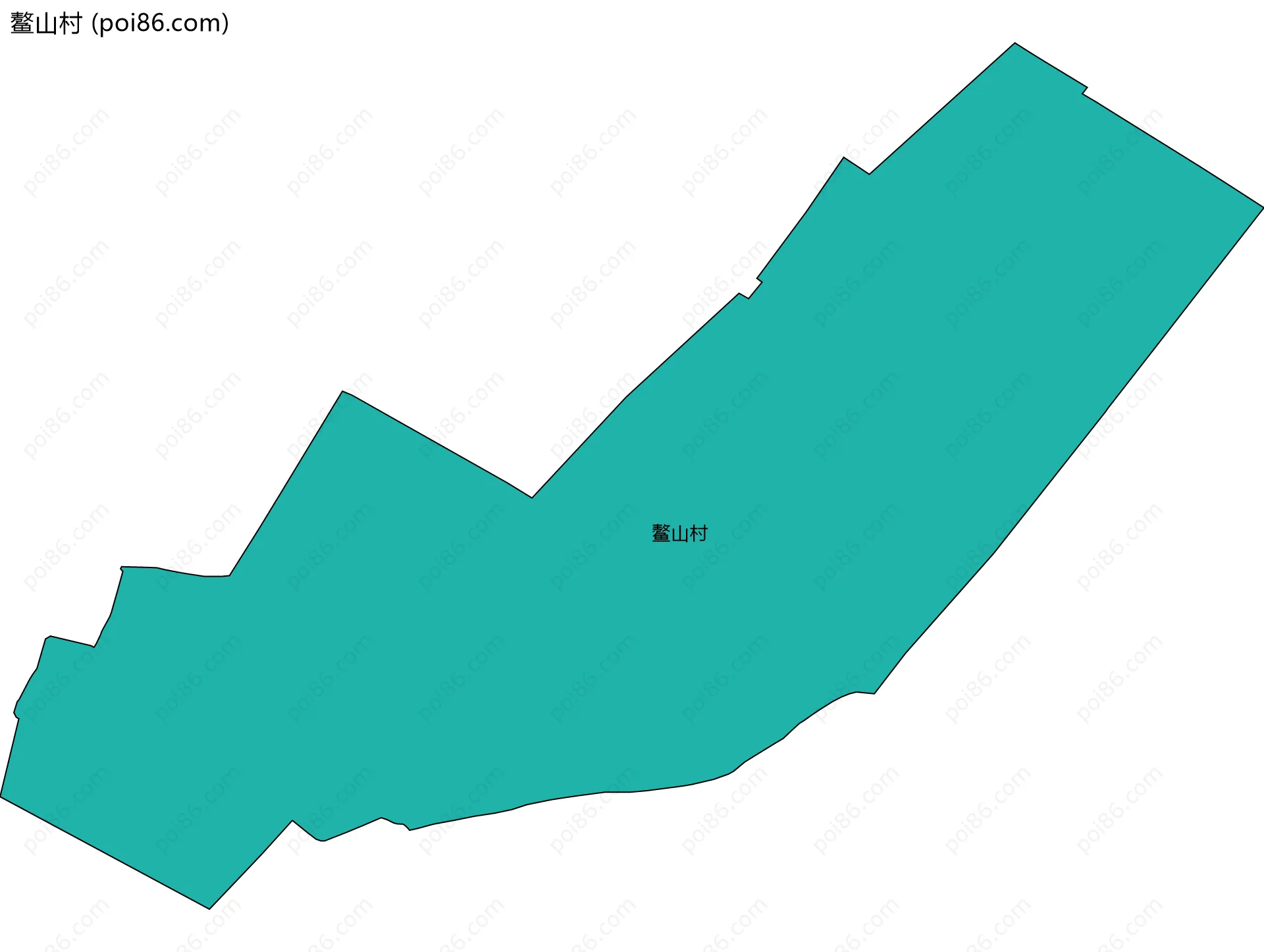 鳌山村边界地图