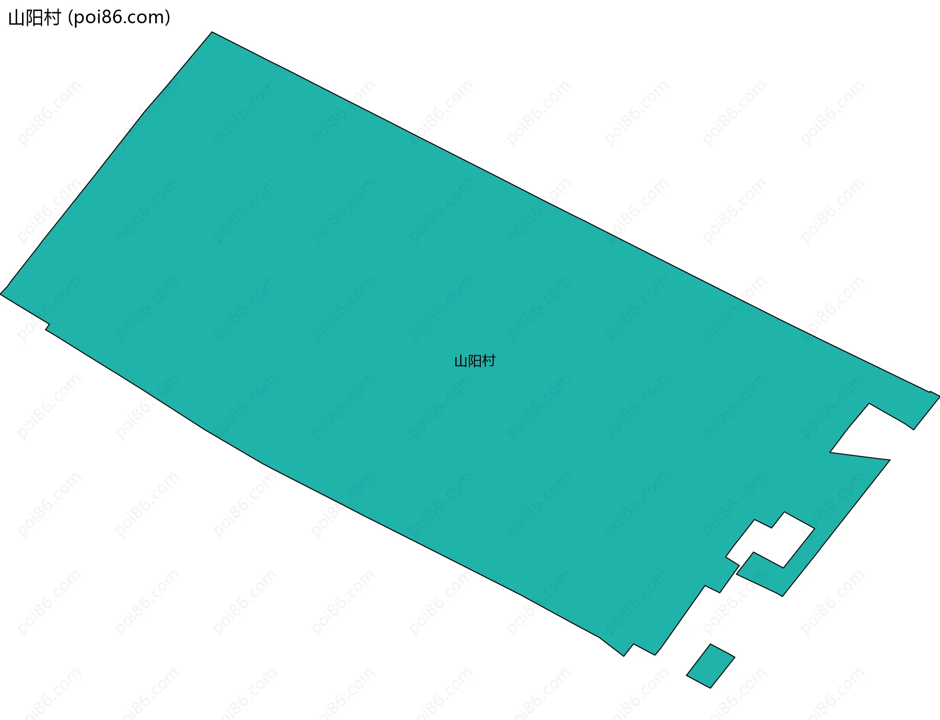 山阳村边界地图