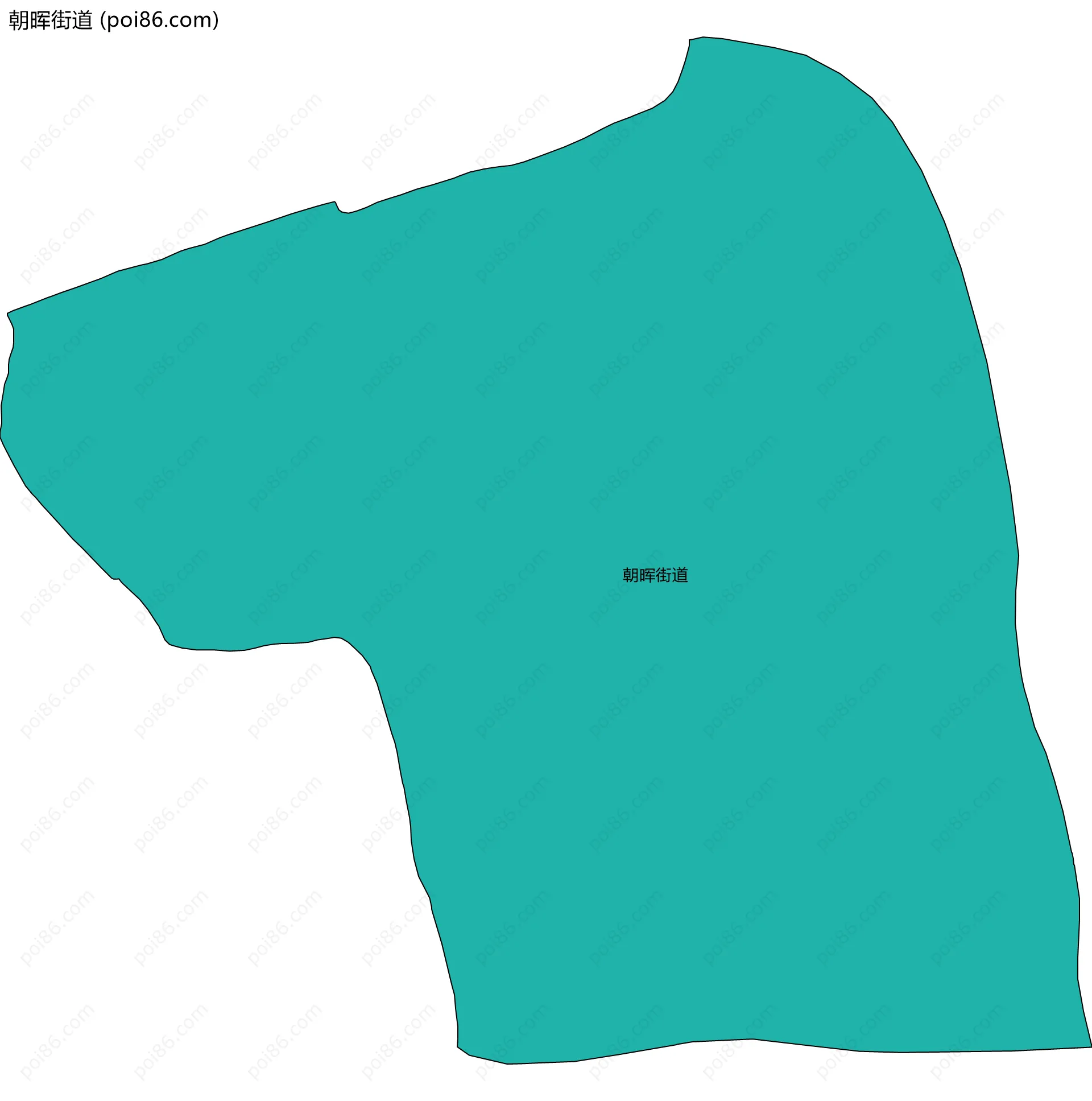 朝晖街道边界地图(五级行政区划)