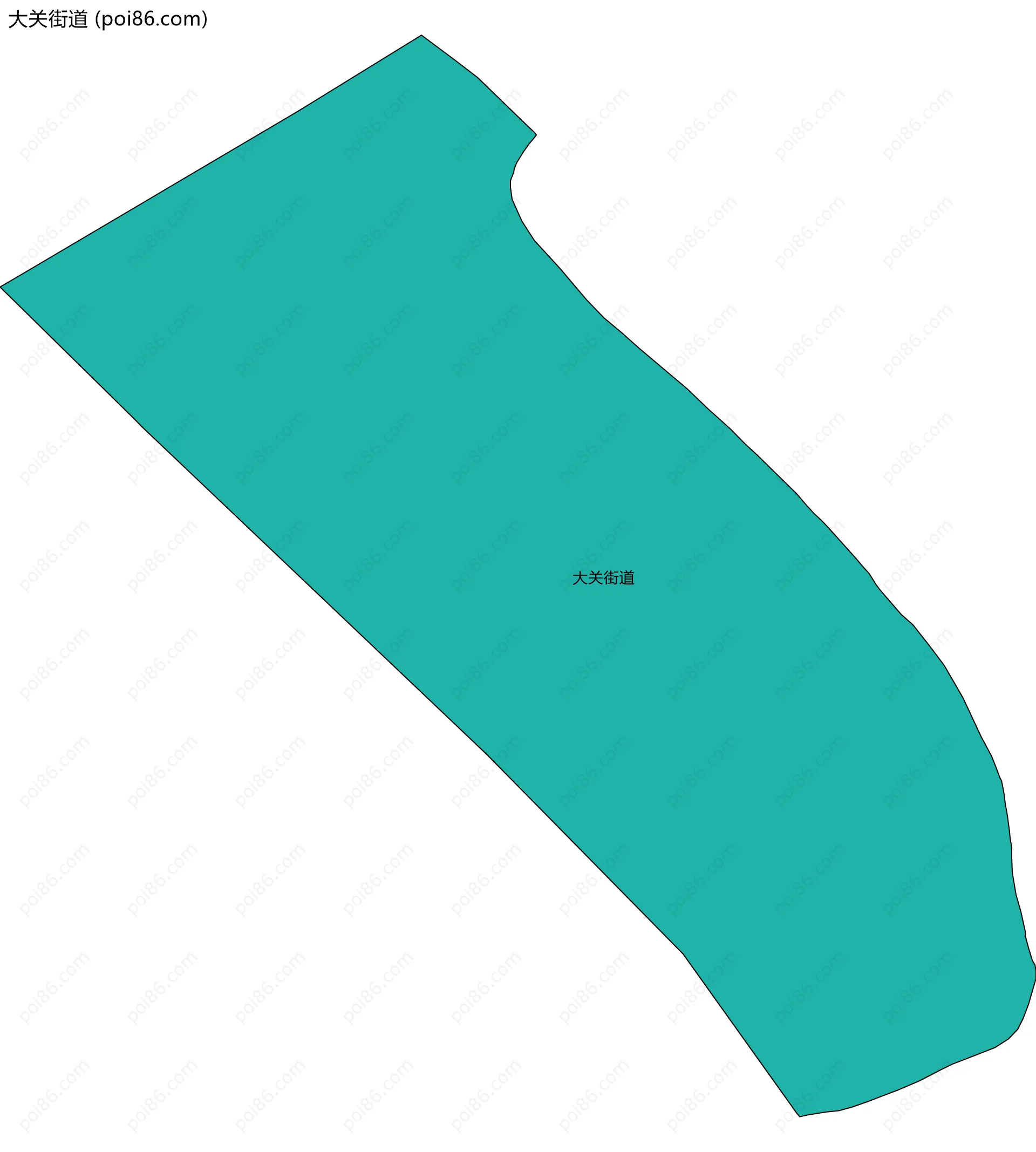 大关街道边界地图