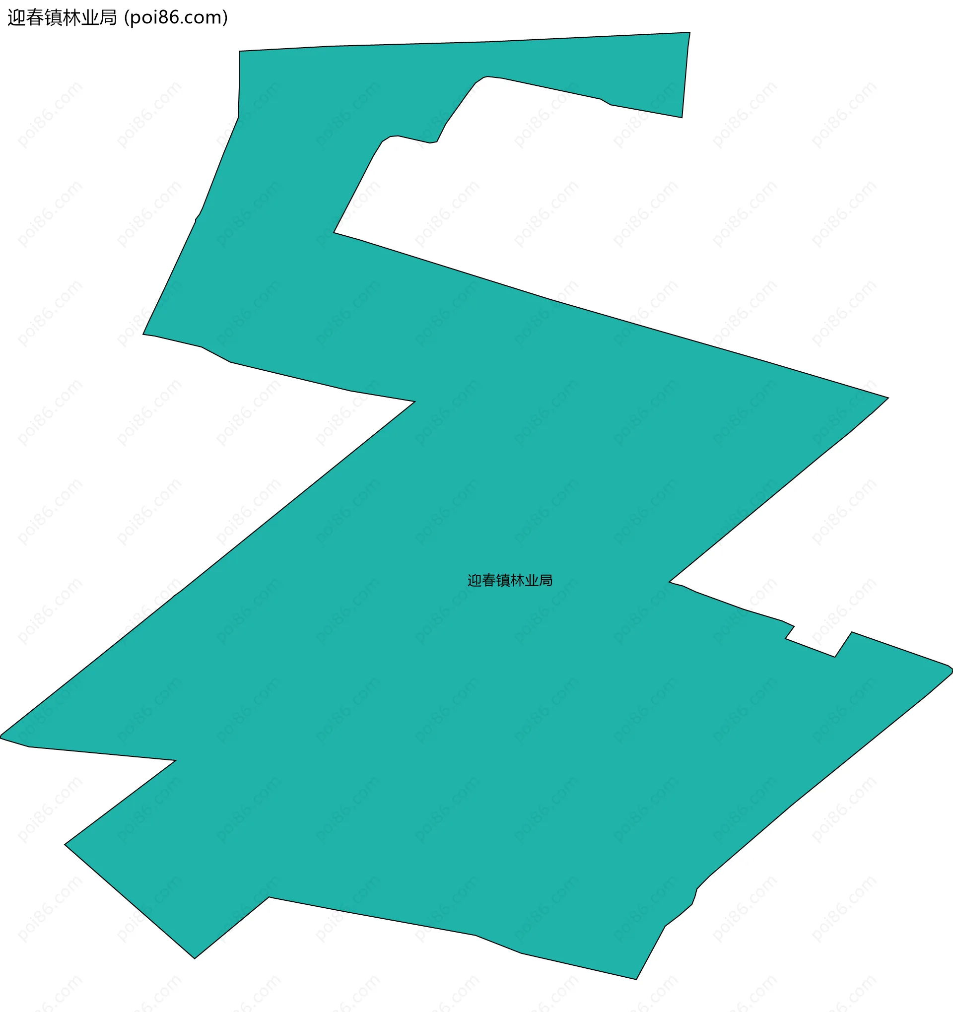 迎春镇林业局边界地图