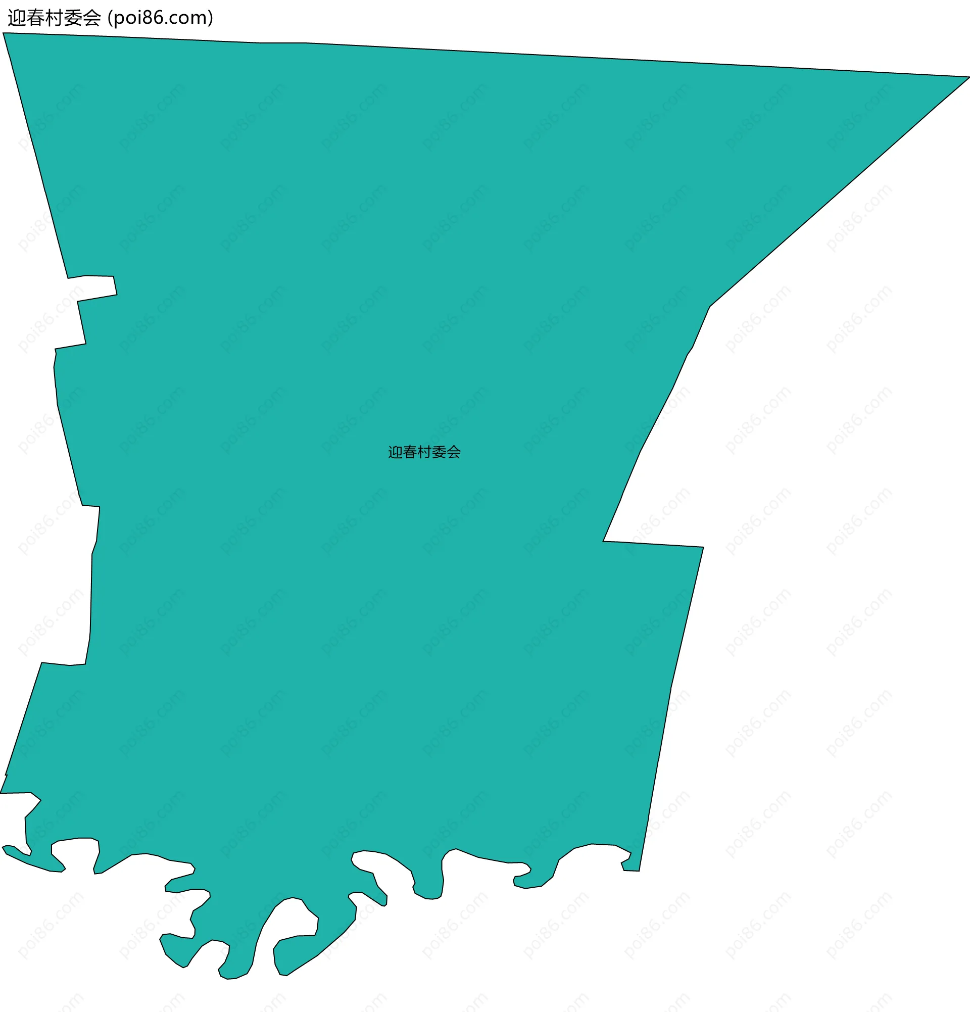 迎春村委会边界地图