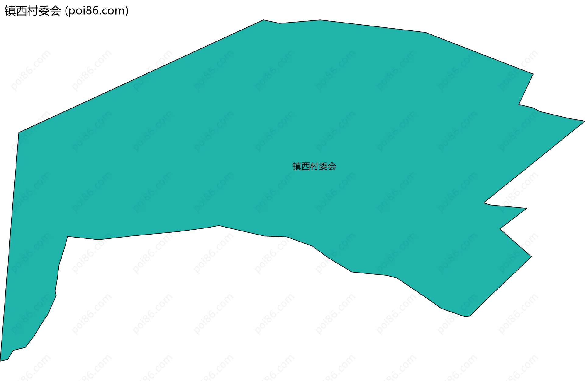 镇西村委会边界地图