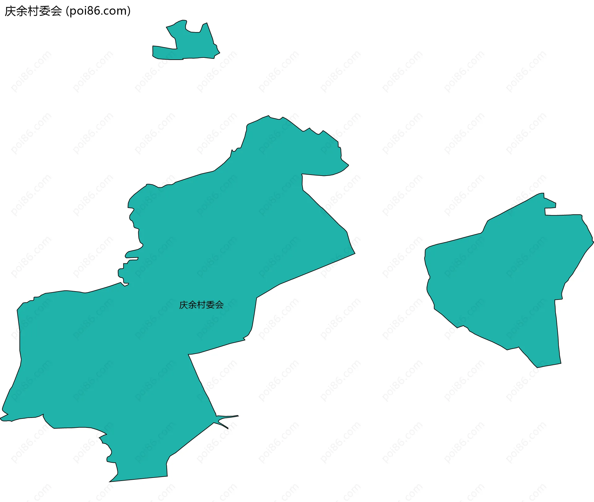庆余村委会边界地图