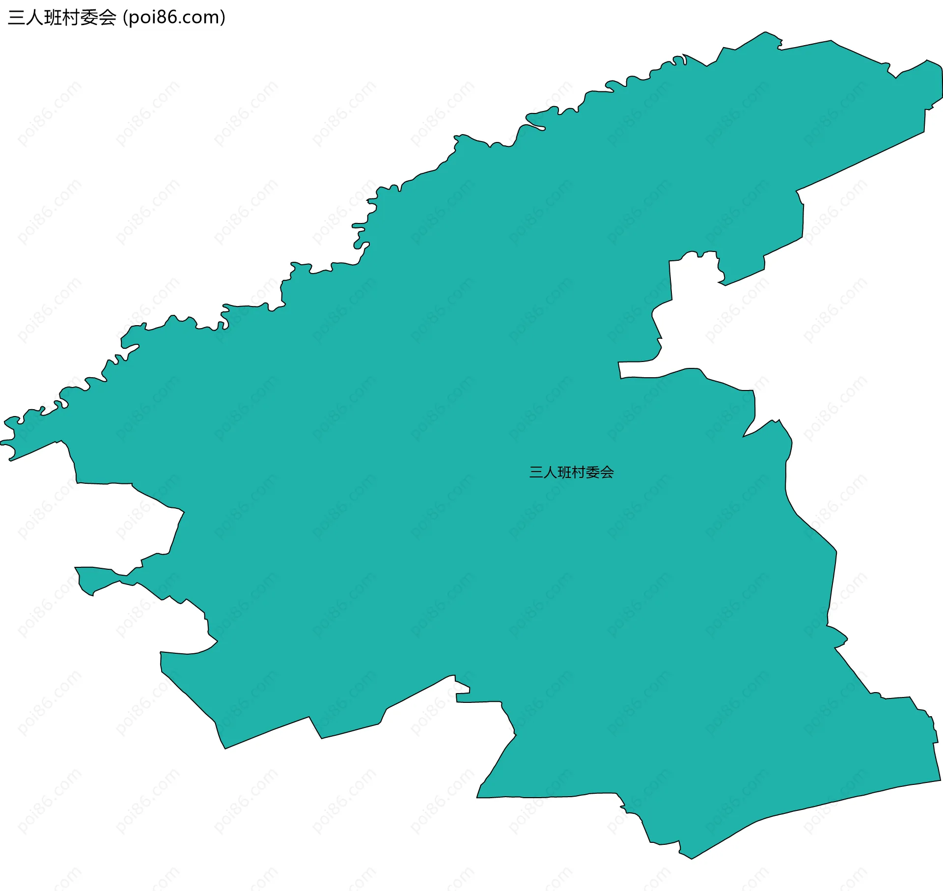 三人班村委会边界地图