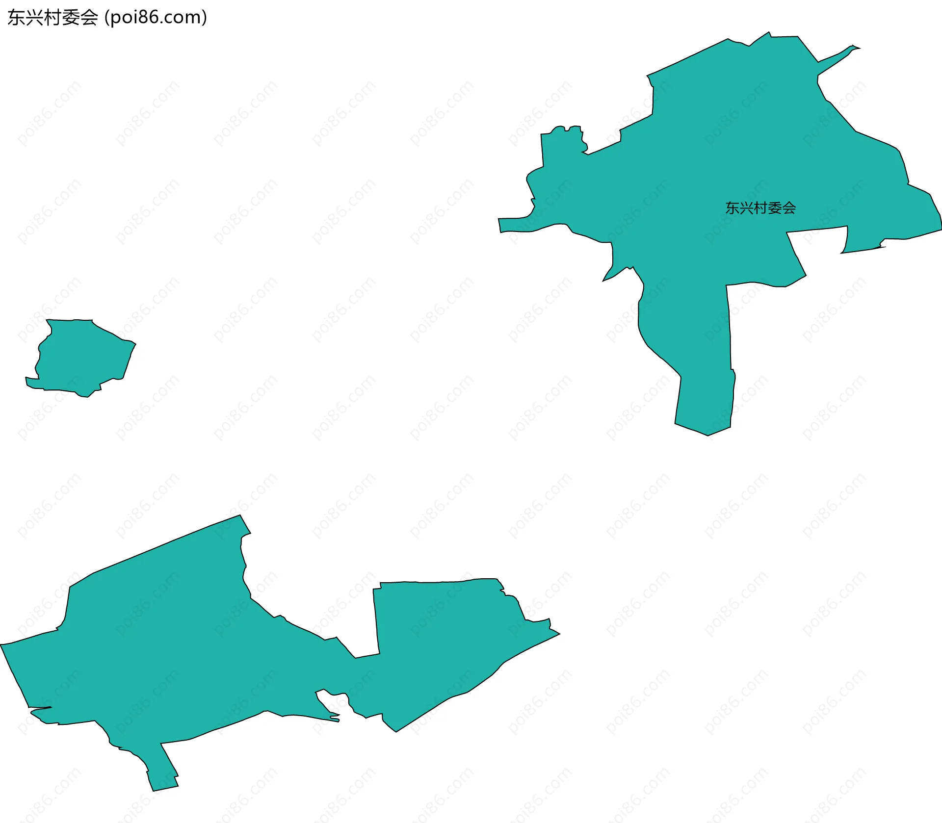东兴村委会边界地图